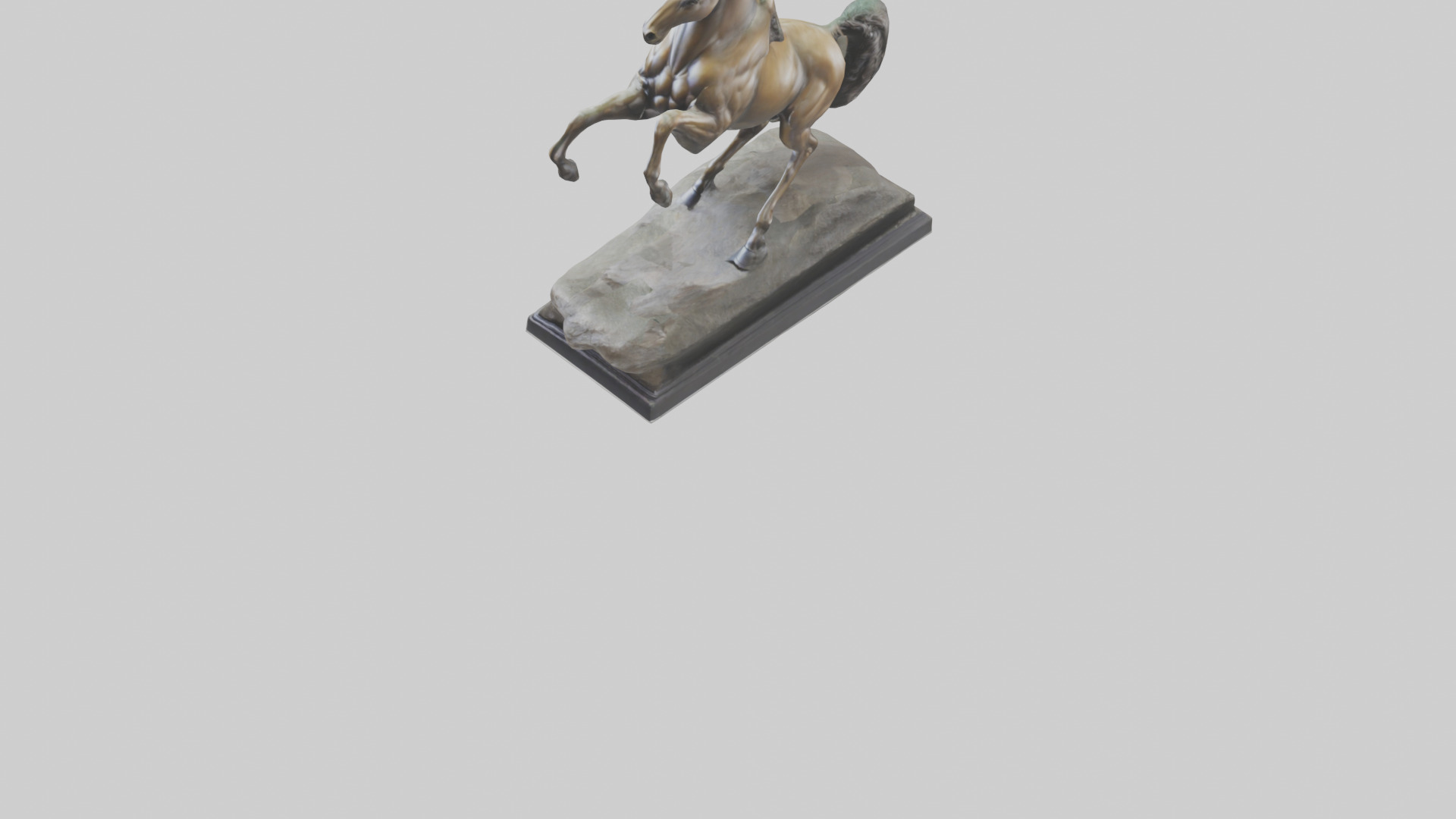 Centaur statue model Low-poly 3D model_8