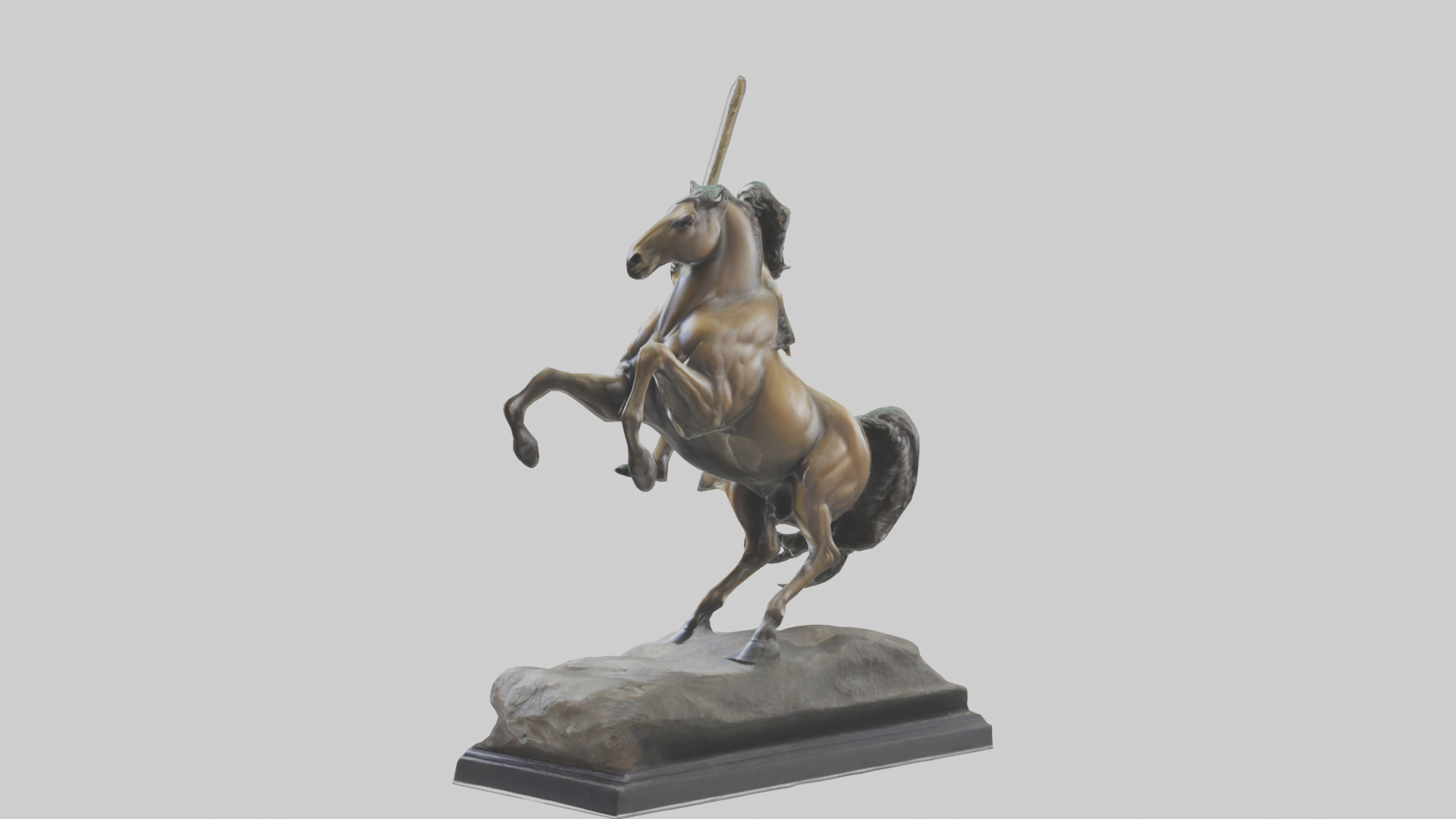 Centaur statue model Low-poly 3D model_10
