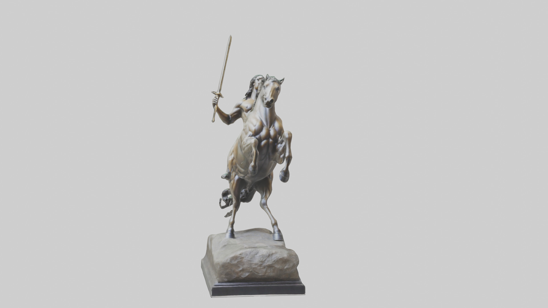 Centaur statue model Low-poly 3D model_20