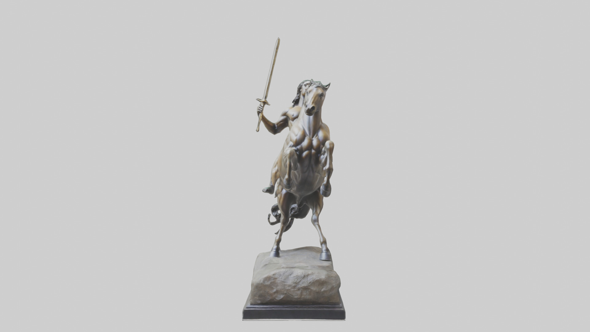 Centaur statue model Low-poly 3D model_11