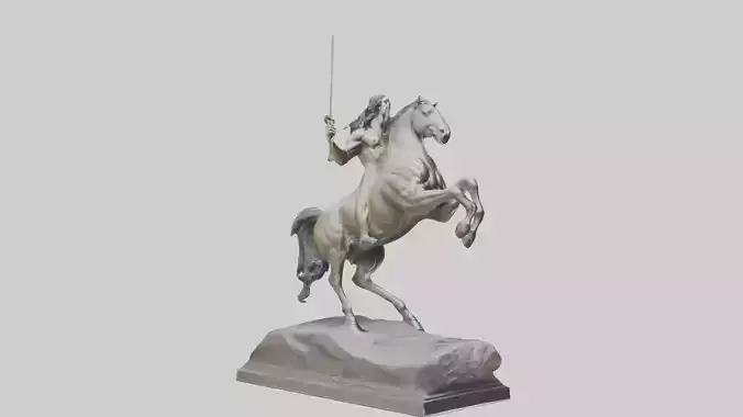Centaur statue model Low-poly 3D model