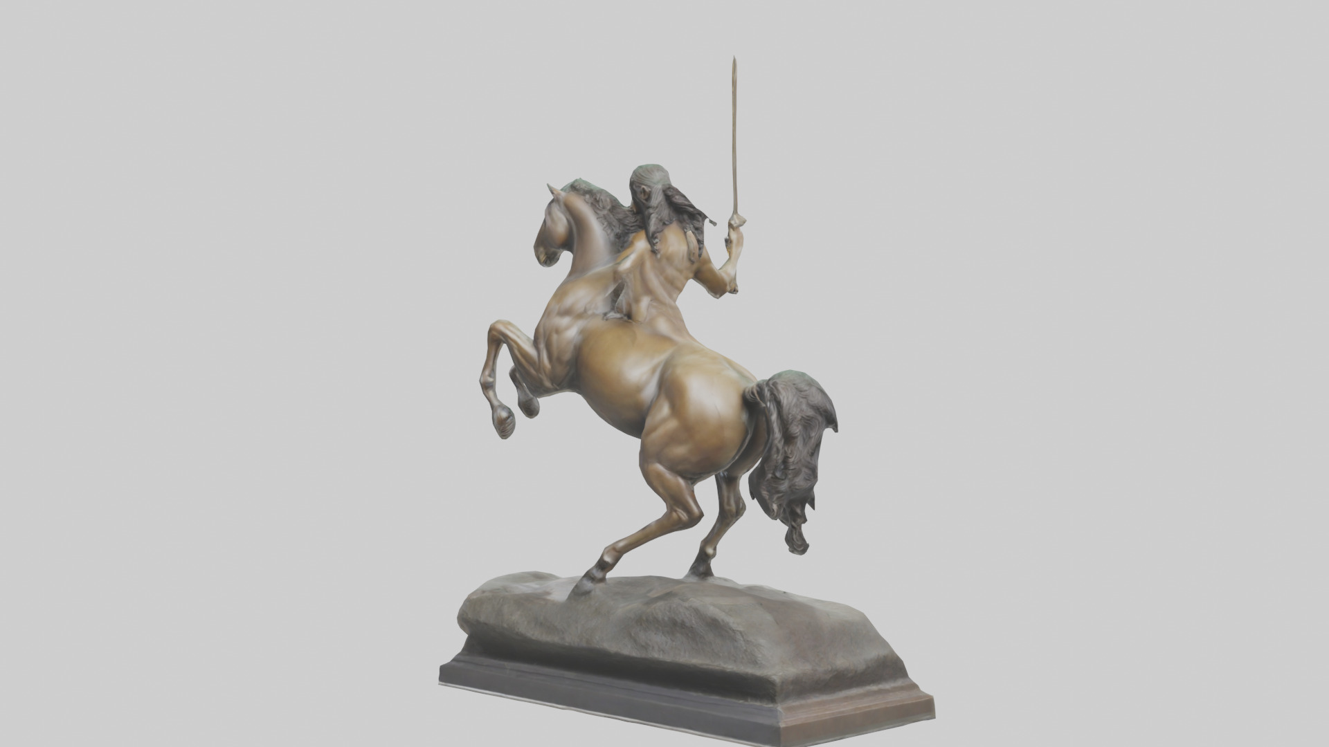 Centaur statue model Low-poly 3D model_4