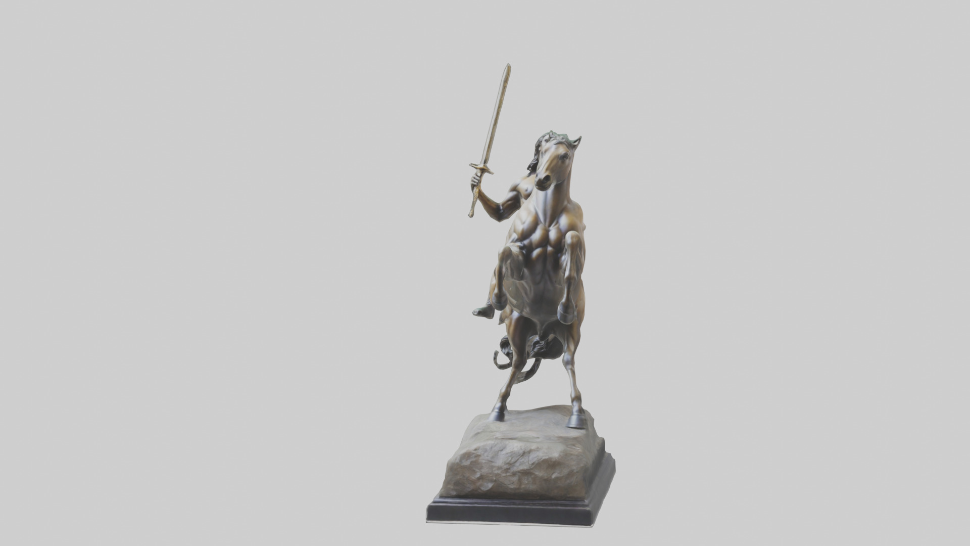 Centaur statue model Low-poly 3D model_16