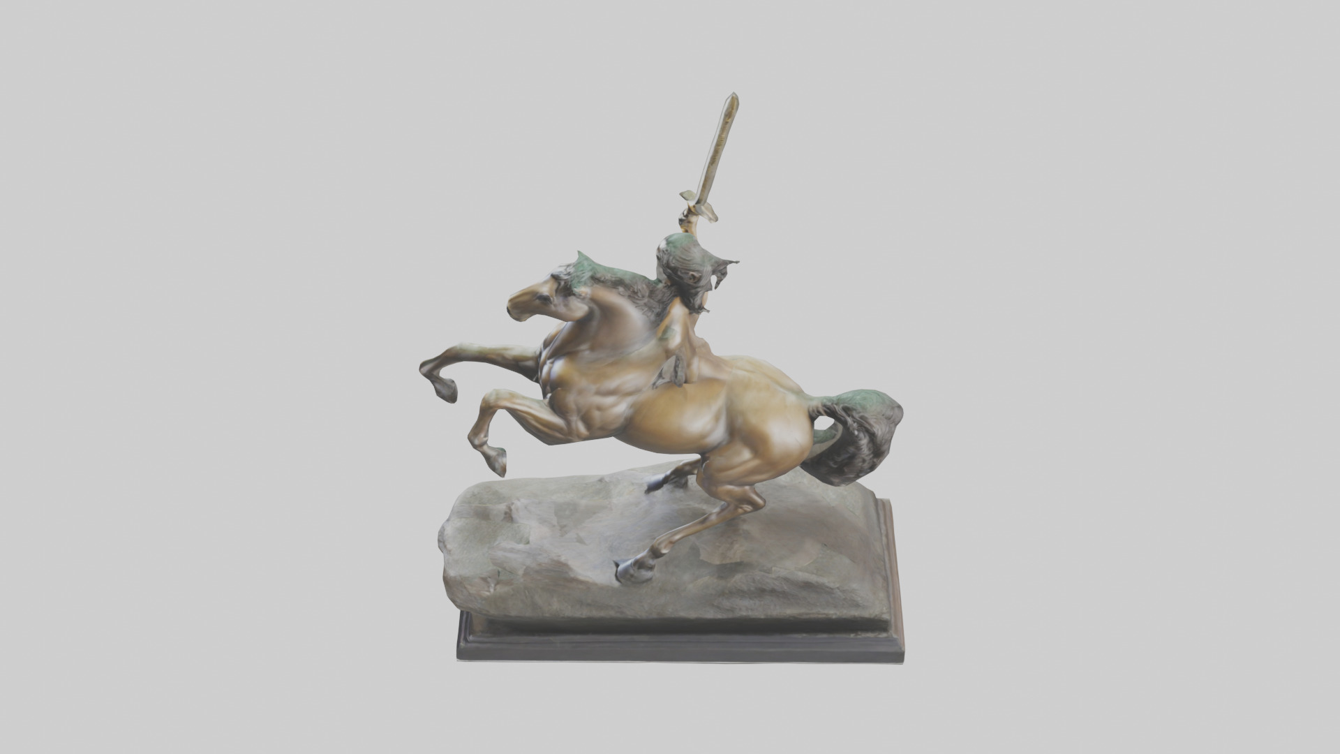 Centaur statue model Low-poly 3D model_27