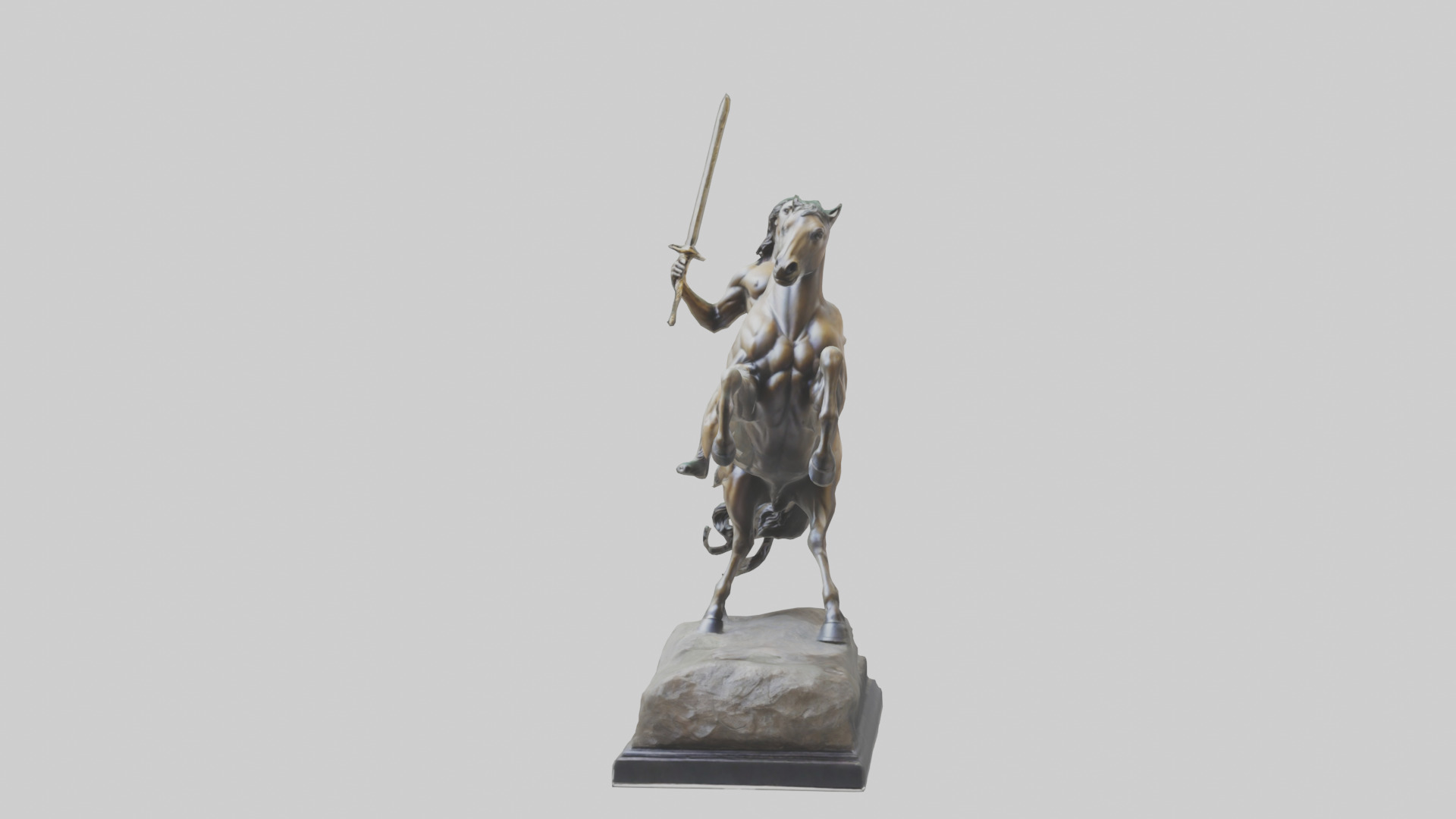 Centaur statue model Low-poly 3D model_13