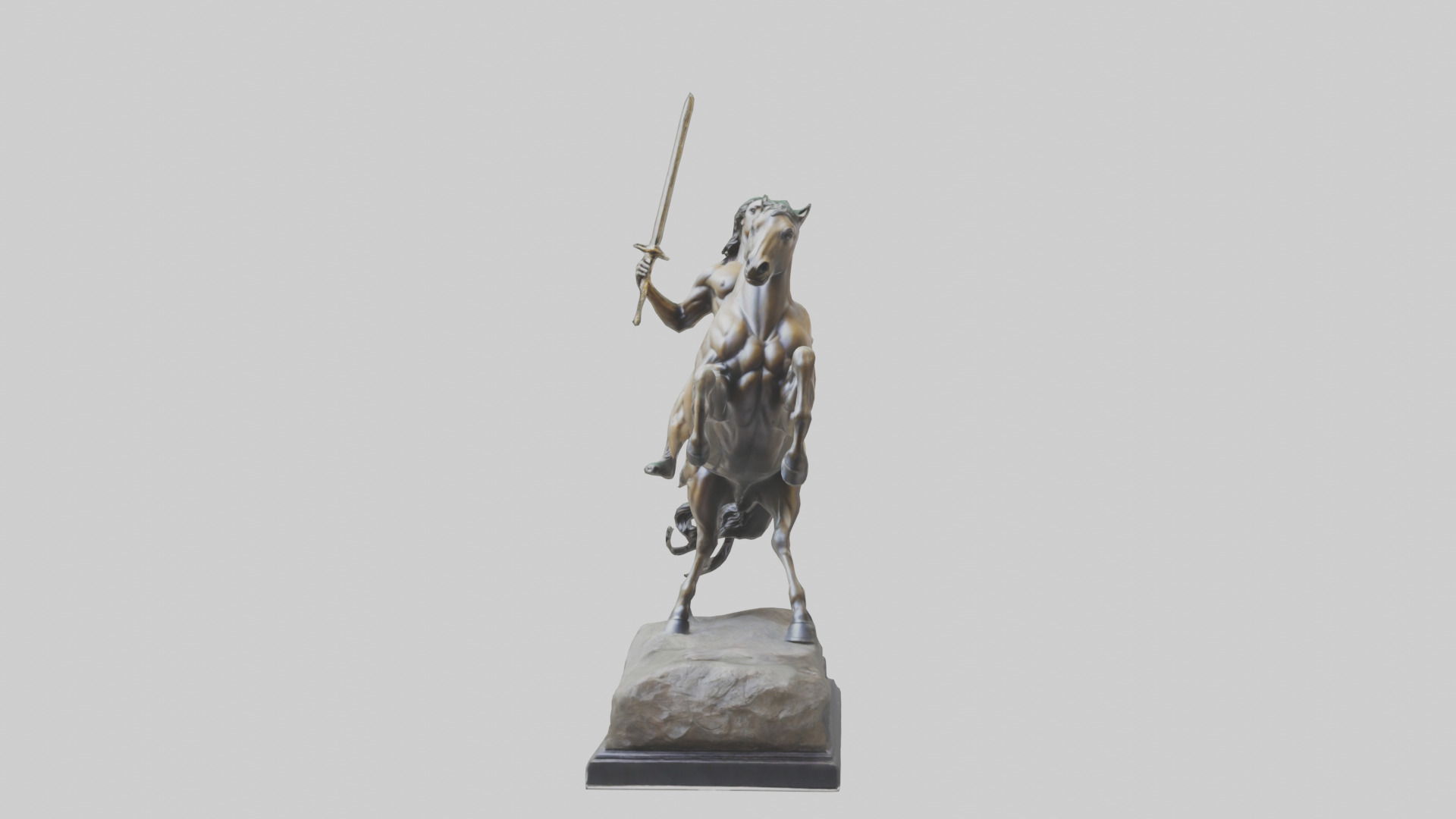 Centaur statue model Low-poly 3D model_15