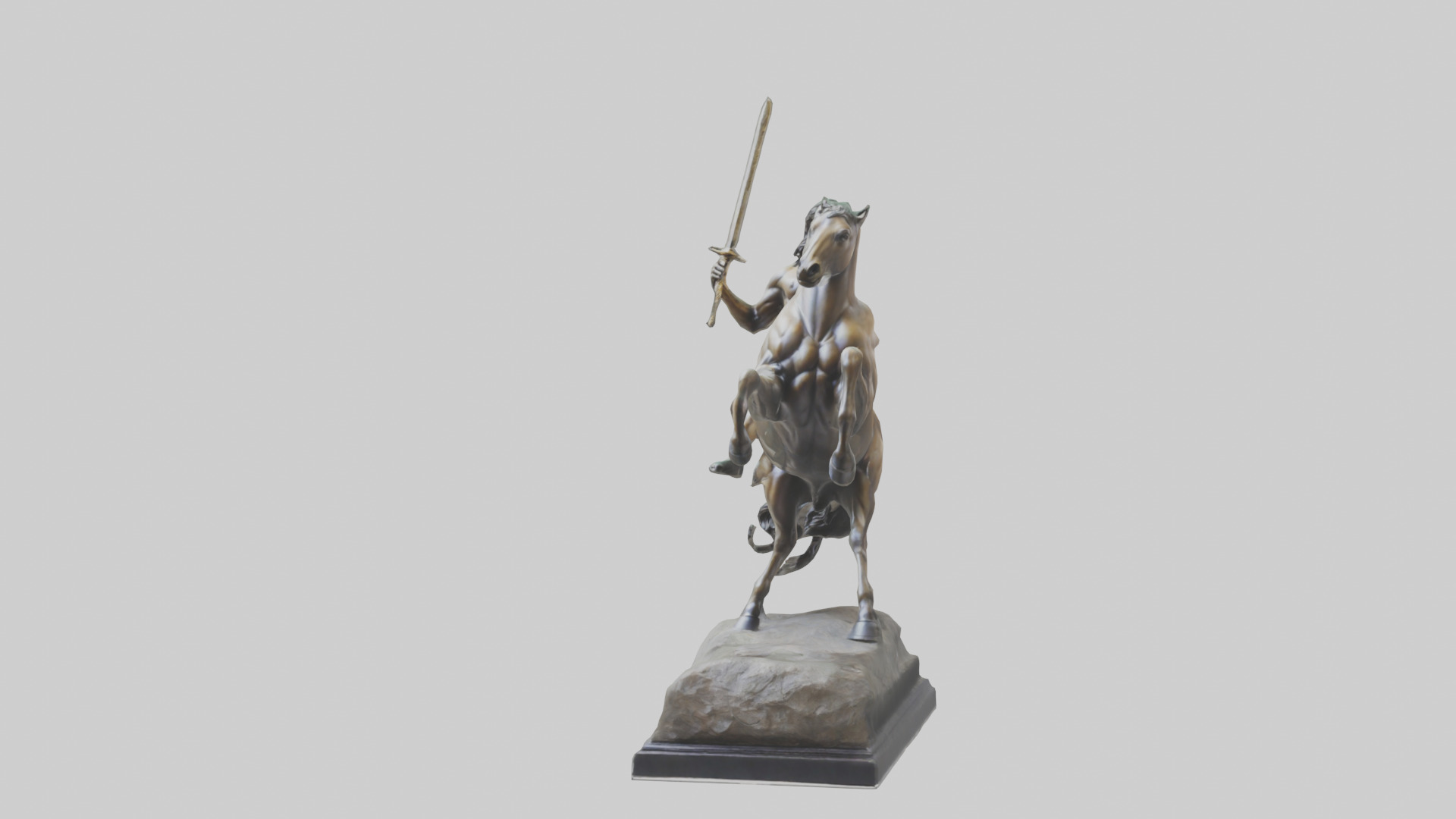 Centaur statue model Low-poly 3D model_14