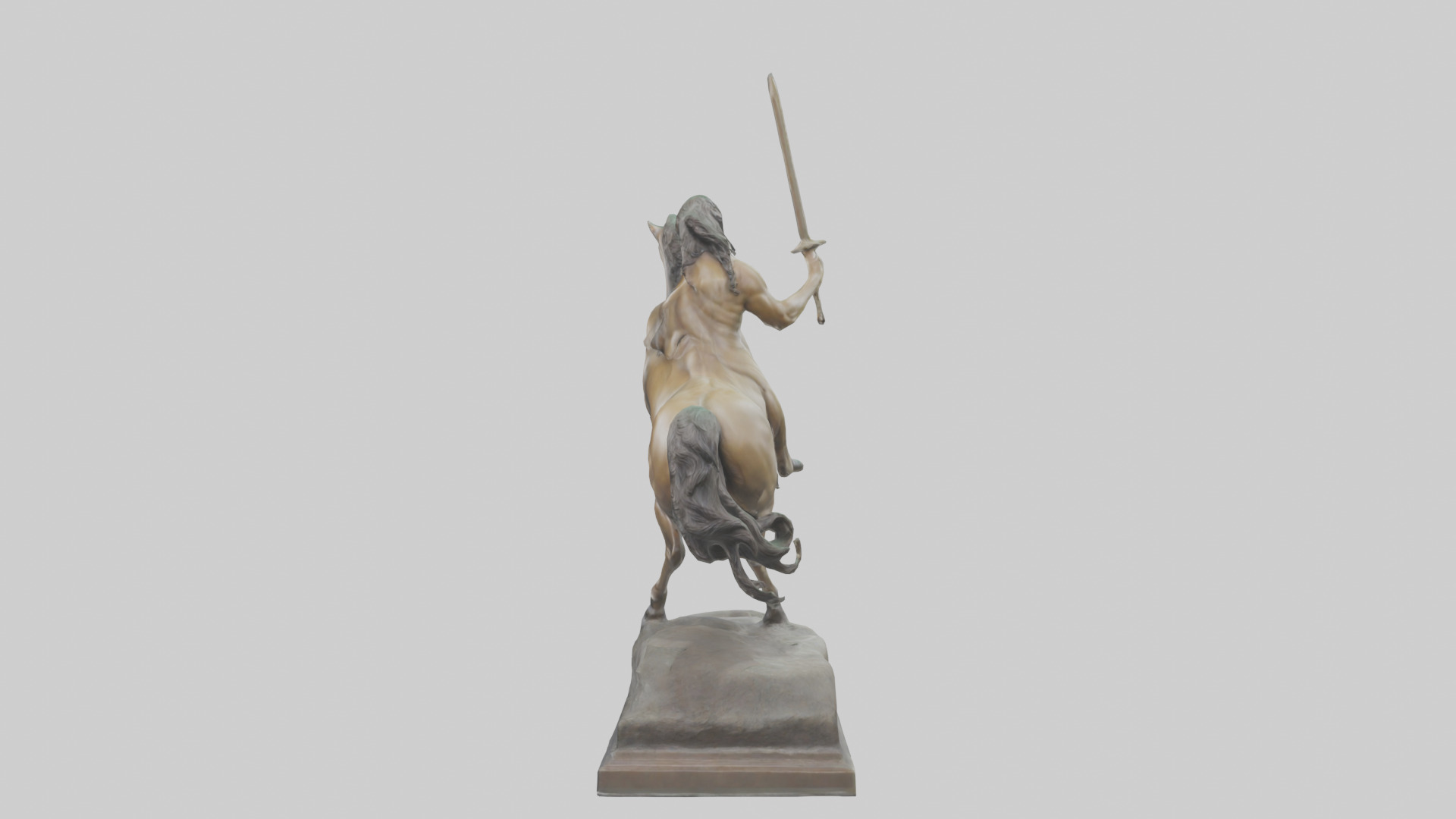 Centaur statue model Low-poly 3D model_2