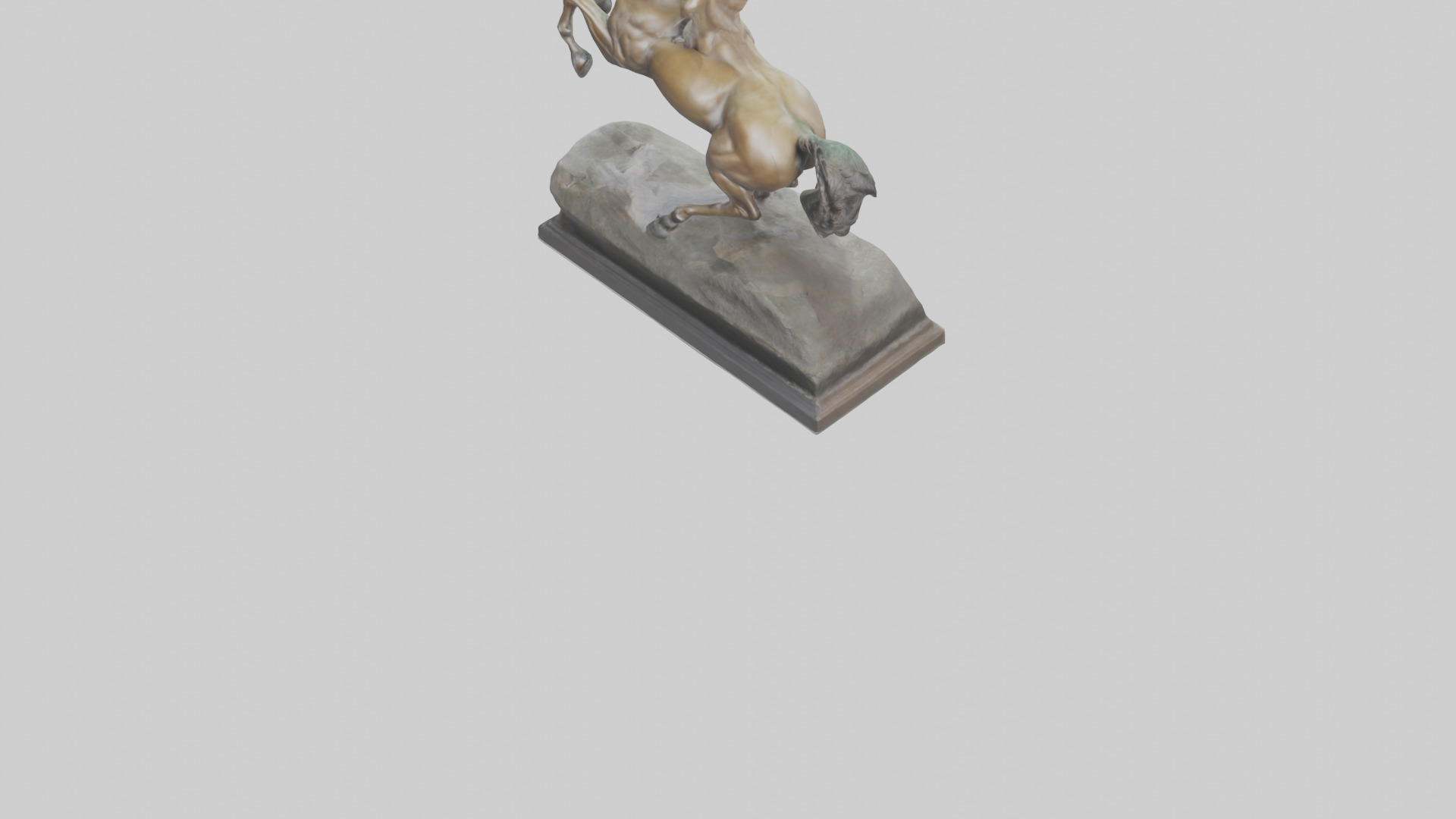 Centaur statue model Low-poly 3D model_6