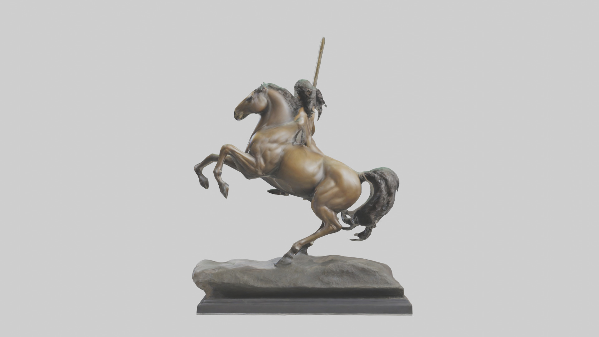 Centaur statue model Low-poly 3D model_22