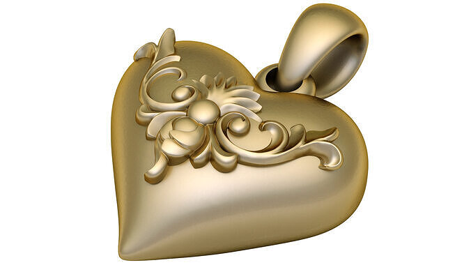 ROMANTIC HEART PENDANT 3D PRINTABLE MODEL  3D print model