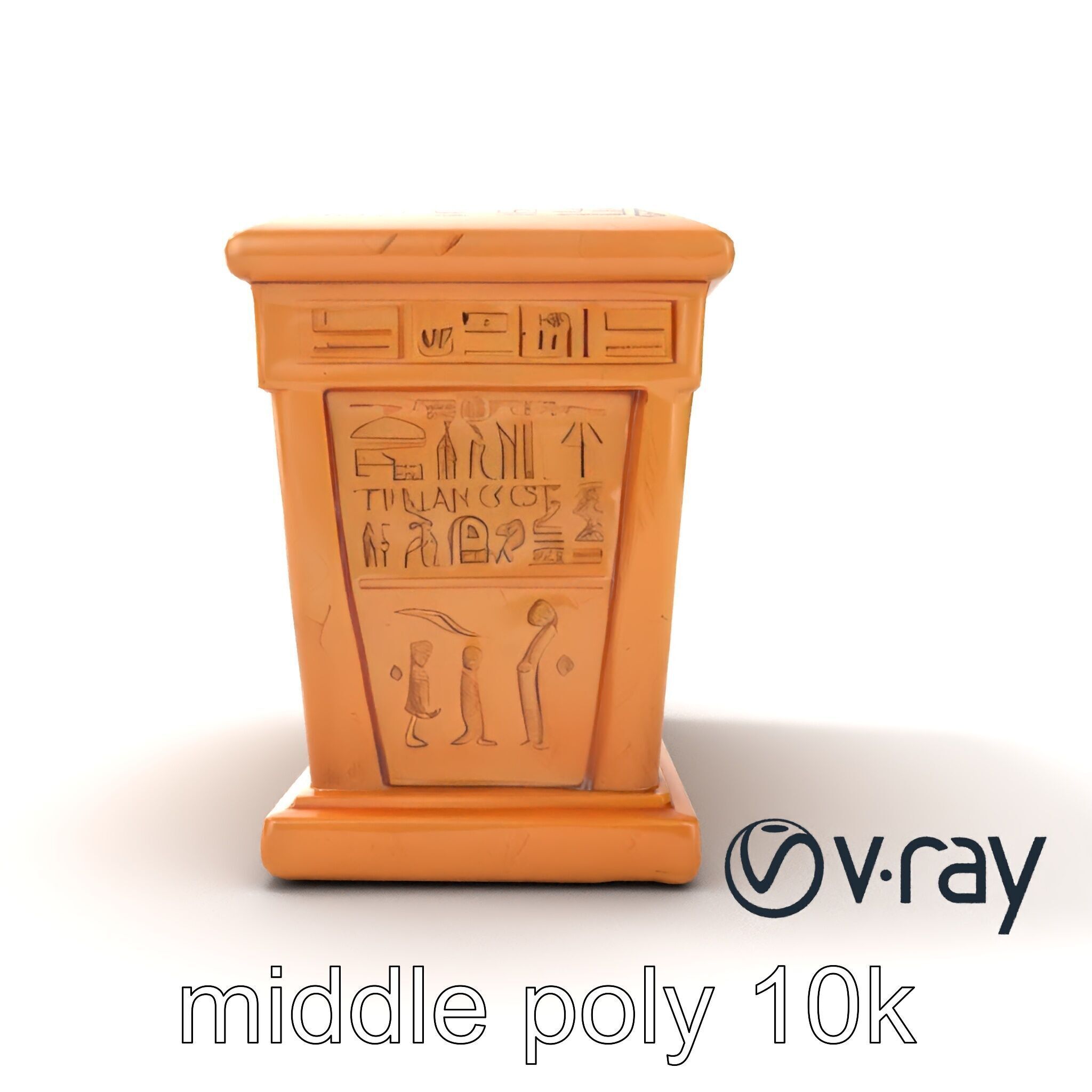 Ancient Egyptian Sarcophagus model pack Low-poly 3D model_13