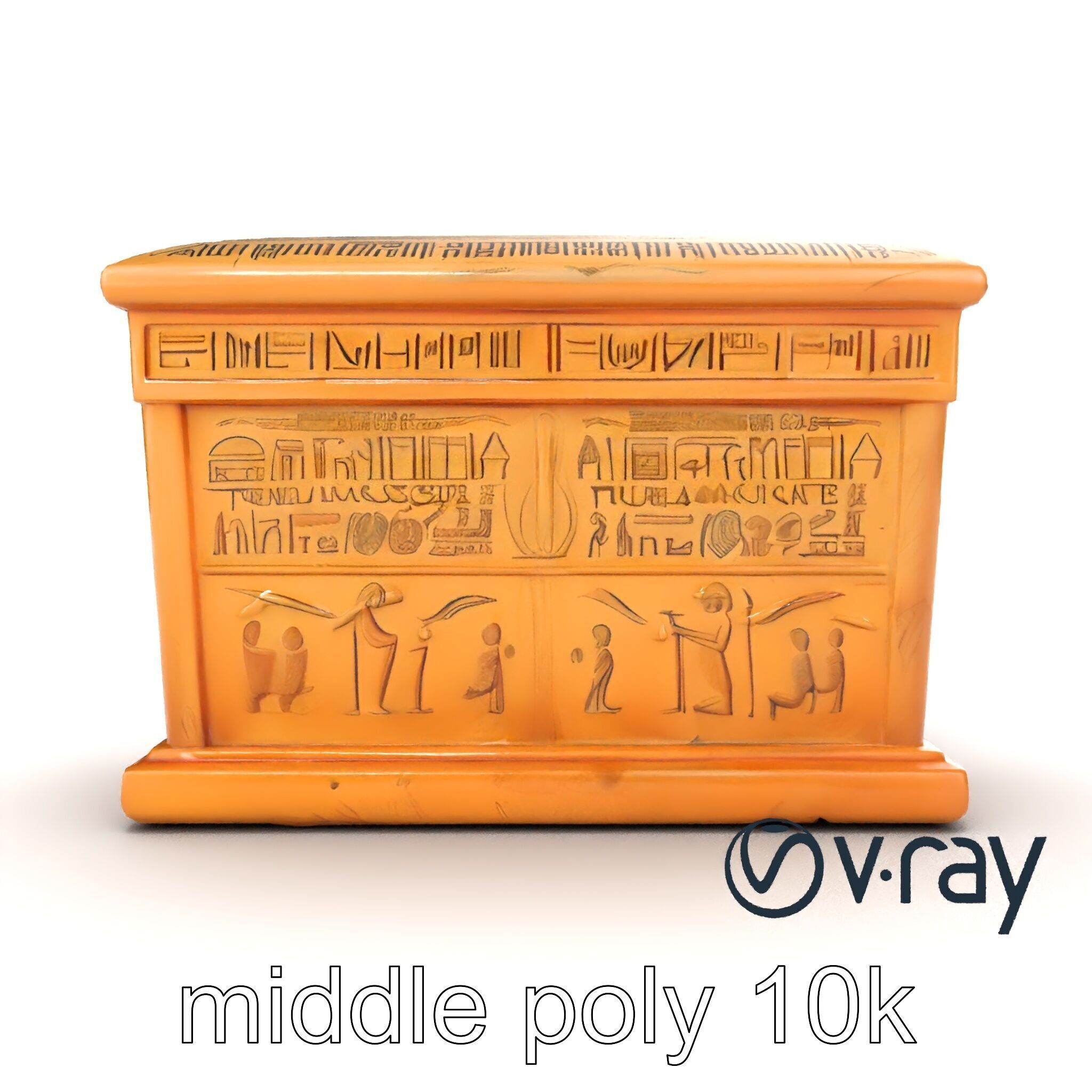 Ancient Egyptian Sarcophagus model pack Low-poly 3D model_27