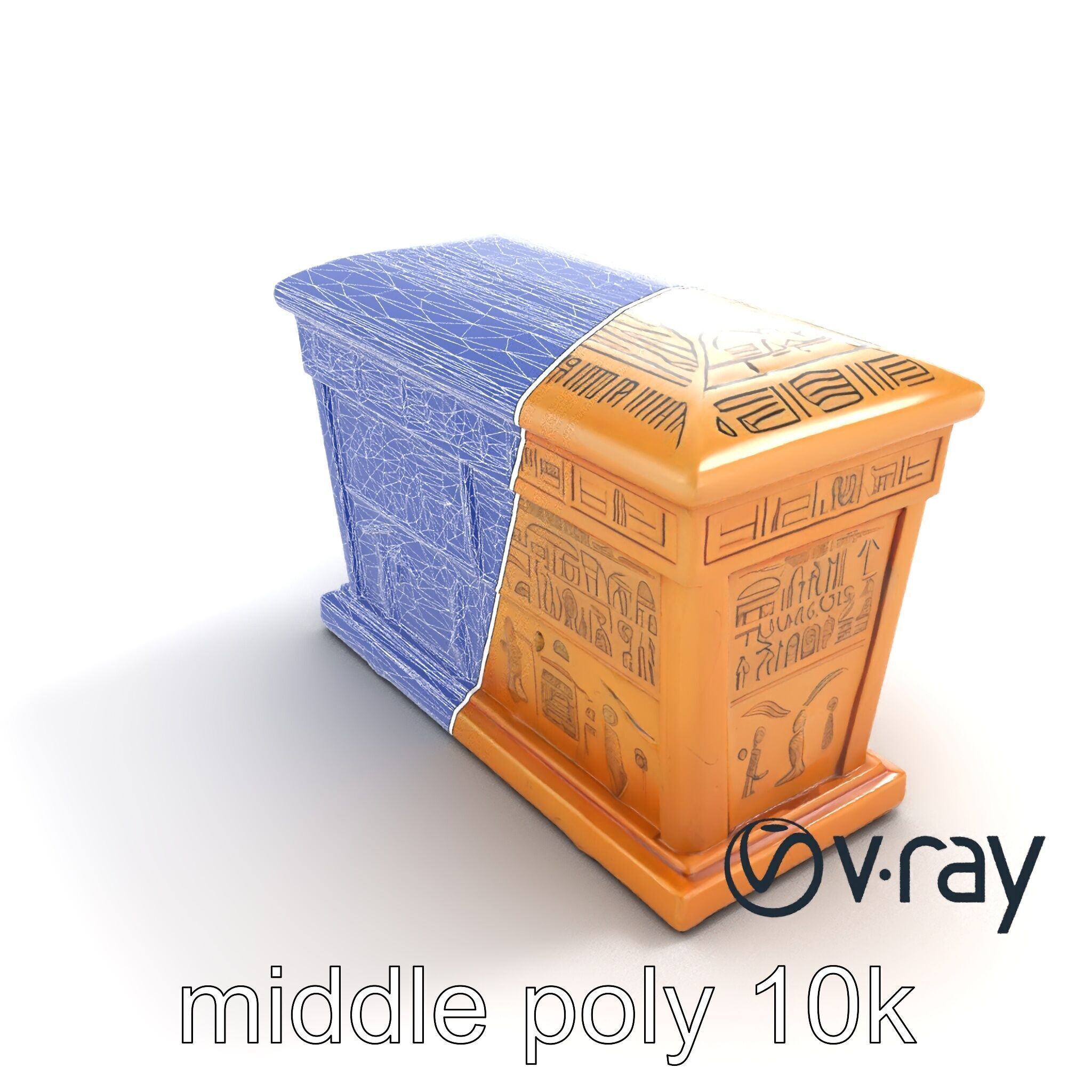Ancient Egyptian Sarcophagus model pack Low-poly 3D model_23