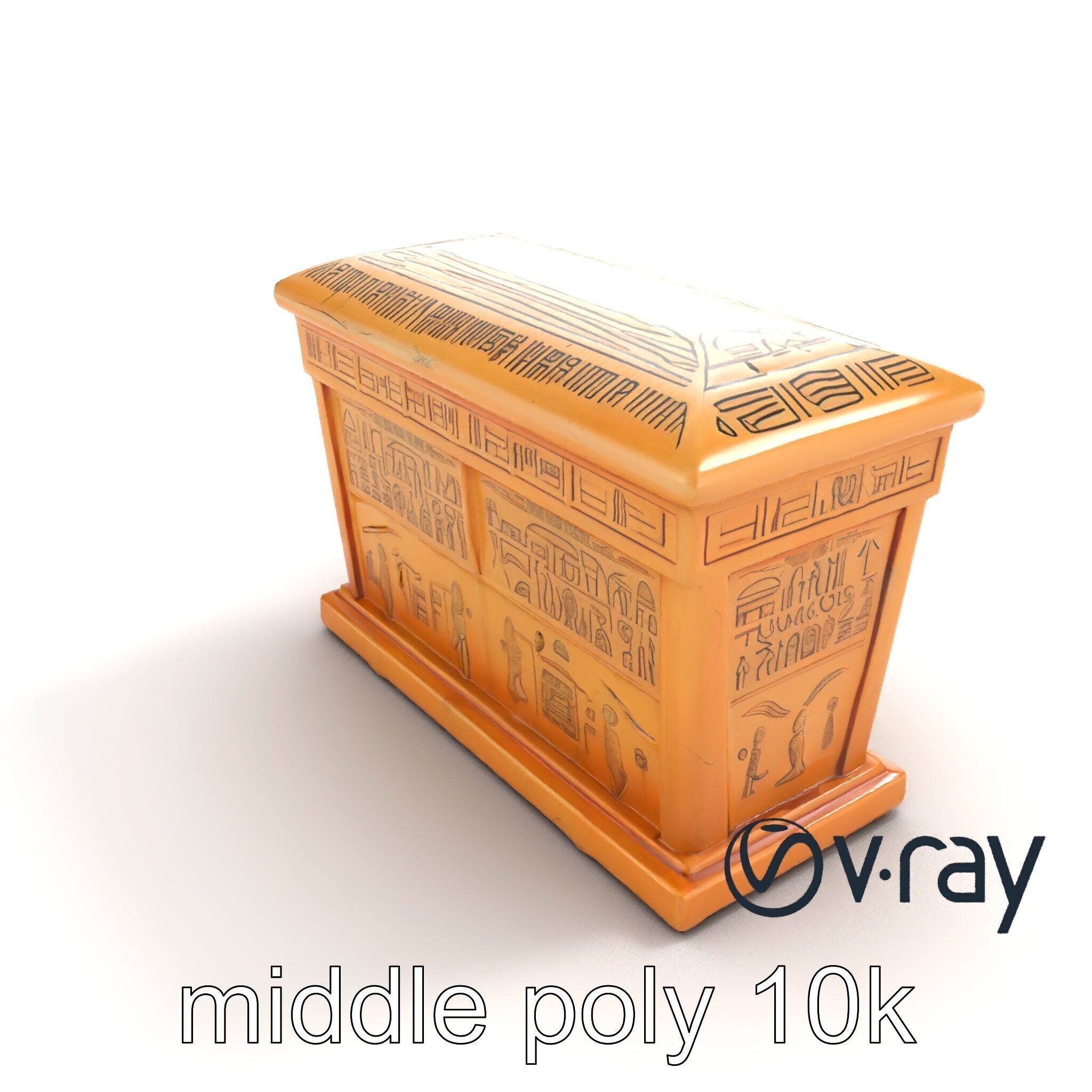 Ancient Egyptian Sarcophagus model pack Low-poly 3D model_7