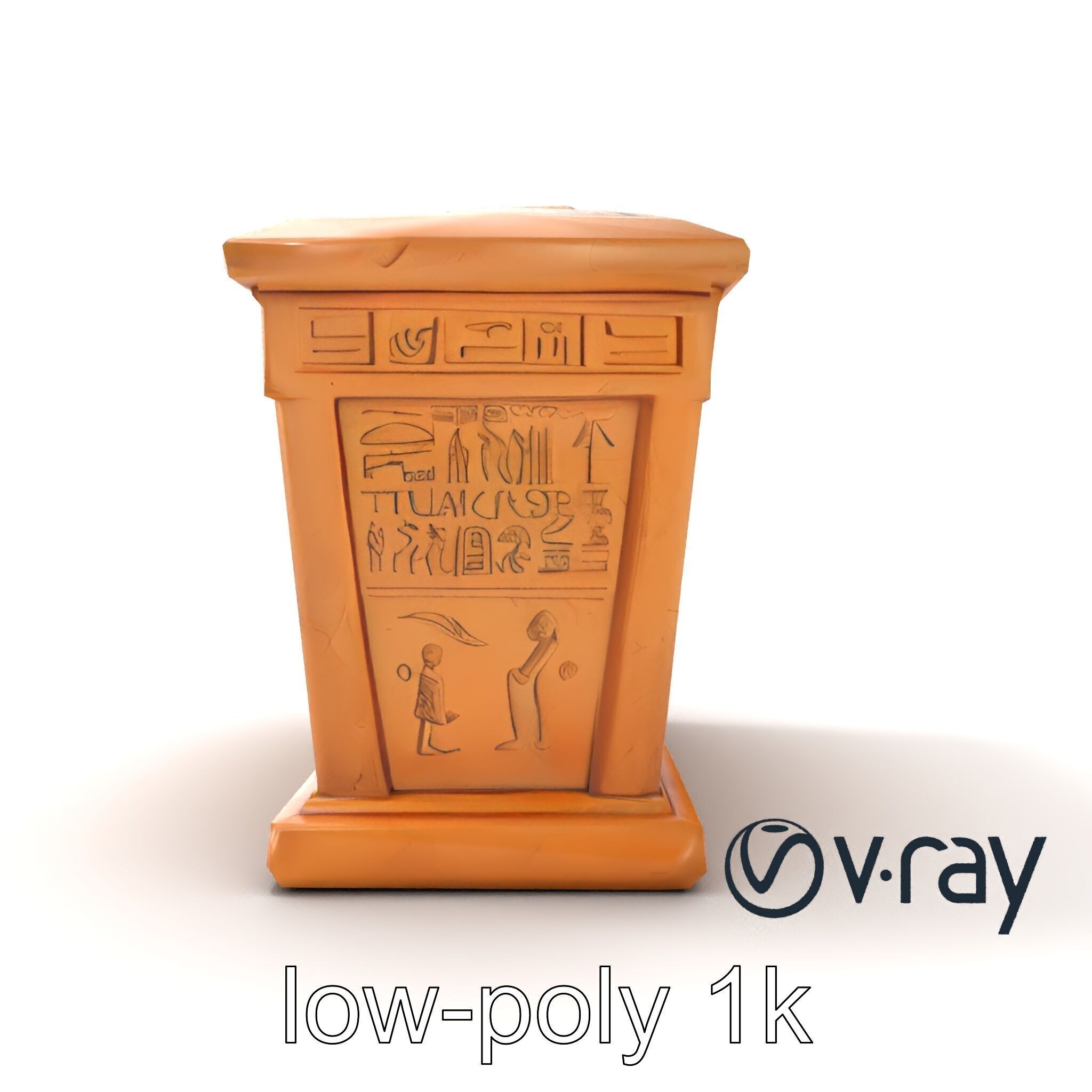 Ancient Egyptian Sarcophagus model pack Low-poly 3D model_10