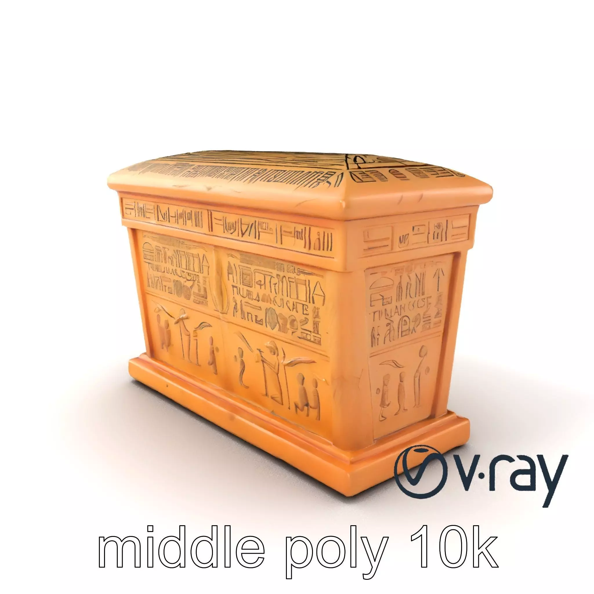 Ancient Egyptian Sarcophagus model pack Low-poly 3D model_0