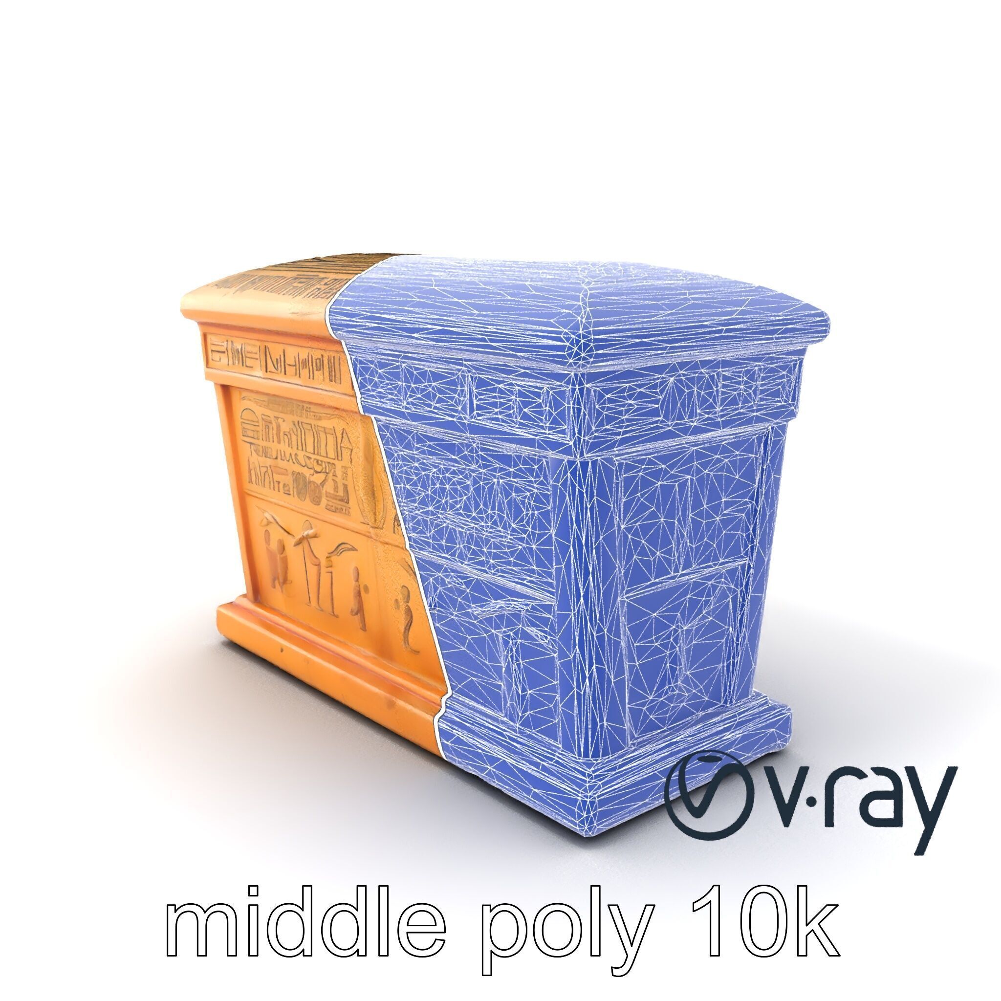 Ancient Egyptian Sarcophagus model pack Low-poly 3D model_4