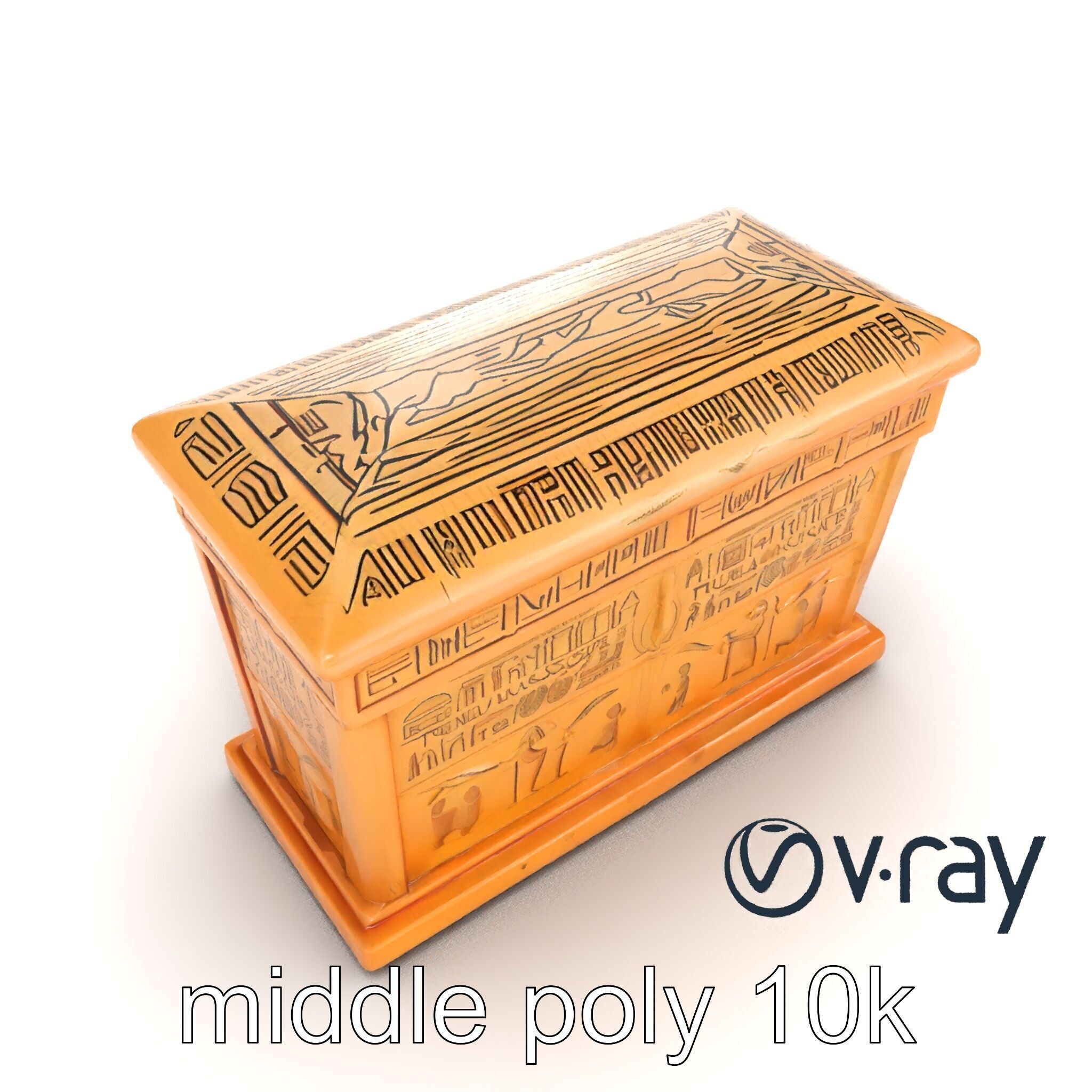 Ancient Egyptian Sarcophagus model pack Low-poly 3D model_11