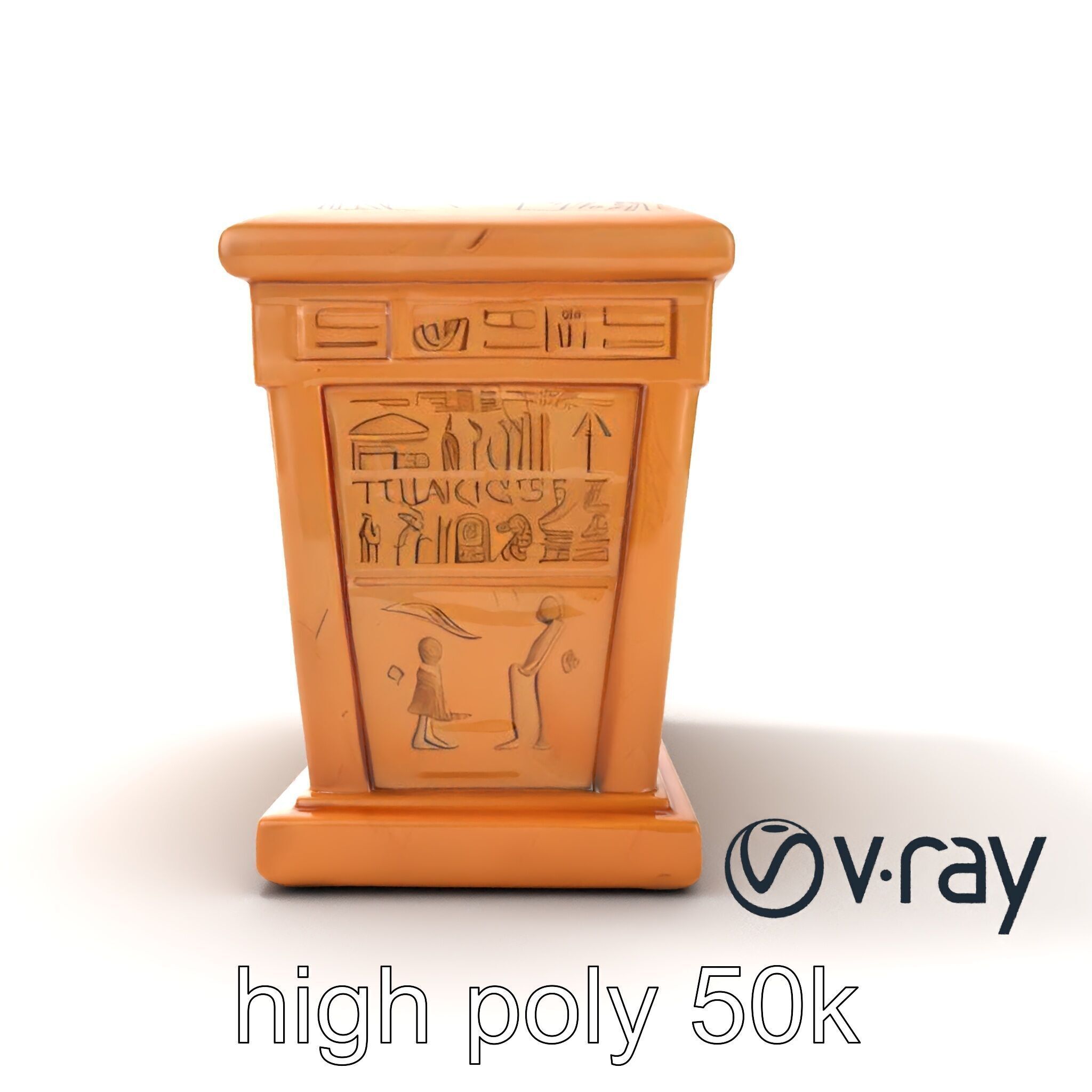 Ancient Egyptian Sarcophagus model pack Low-poly 3D model_22