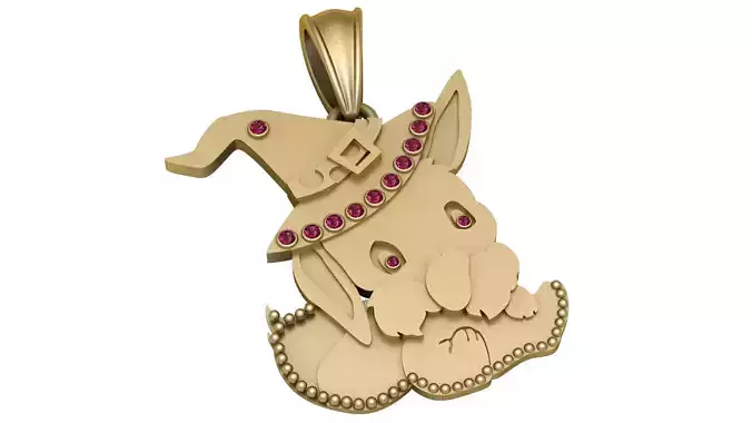 DAINTY FACE PENDANT 3D PRITABLE MODEL