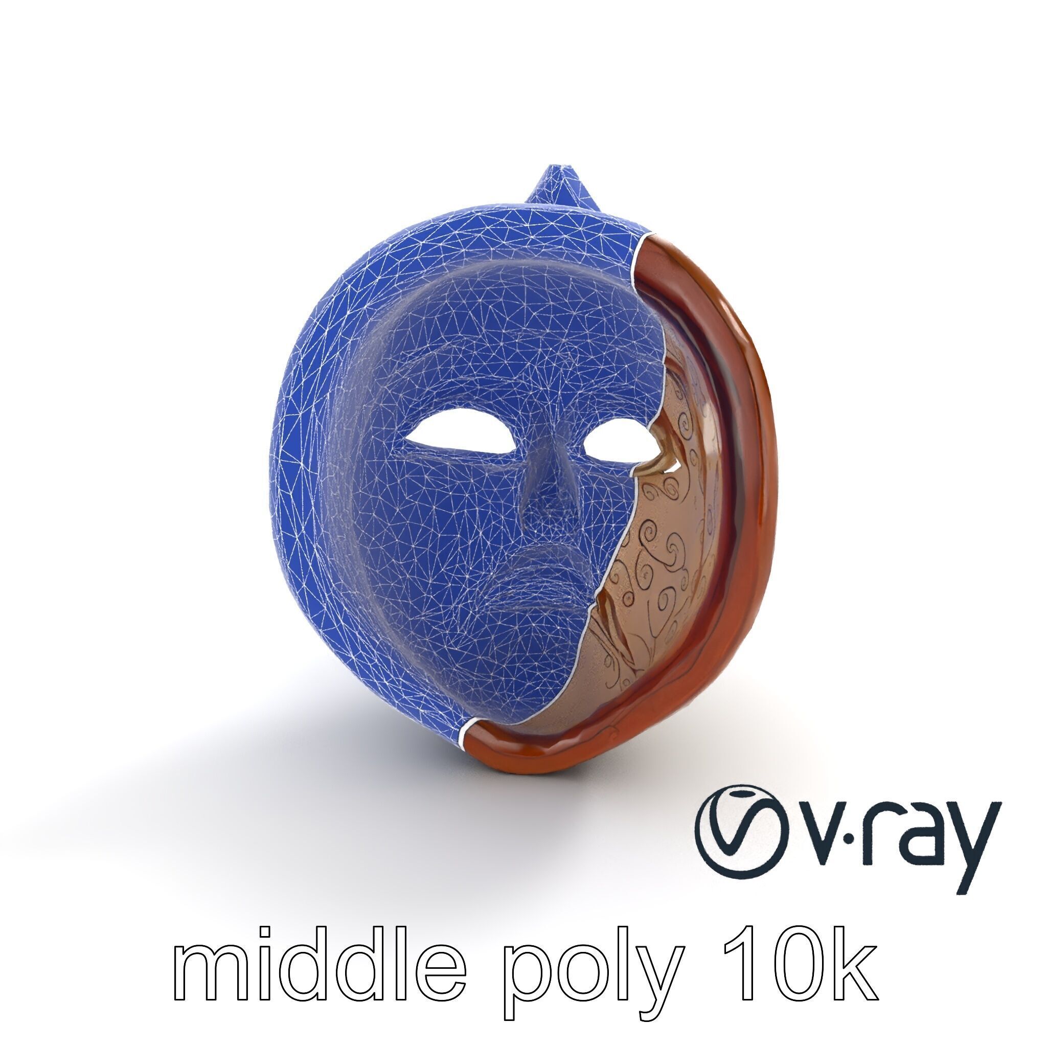 Ceremonial Mask Ancient Ritual model pack Low-poly 3D model_23