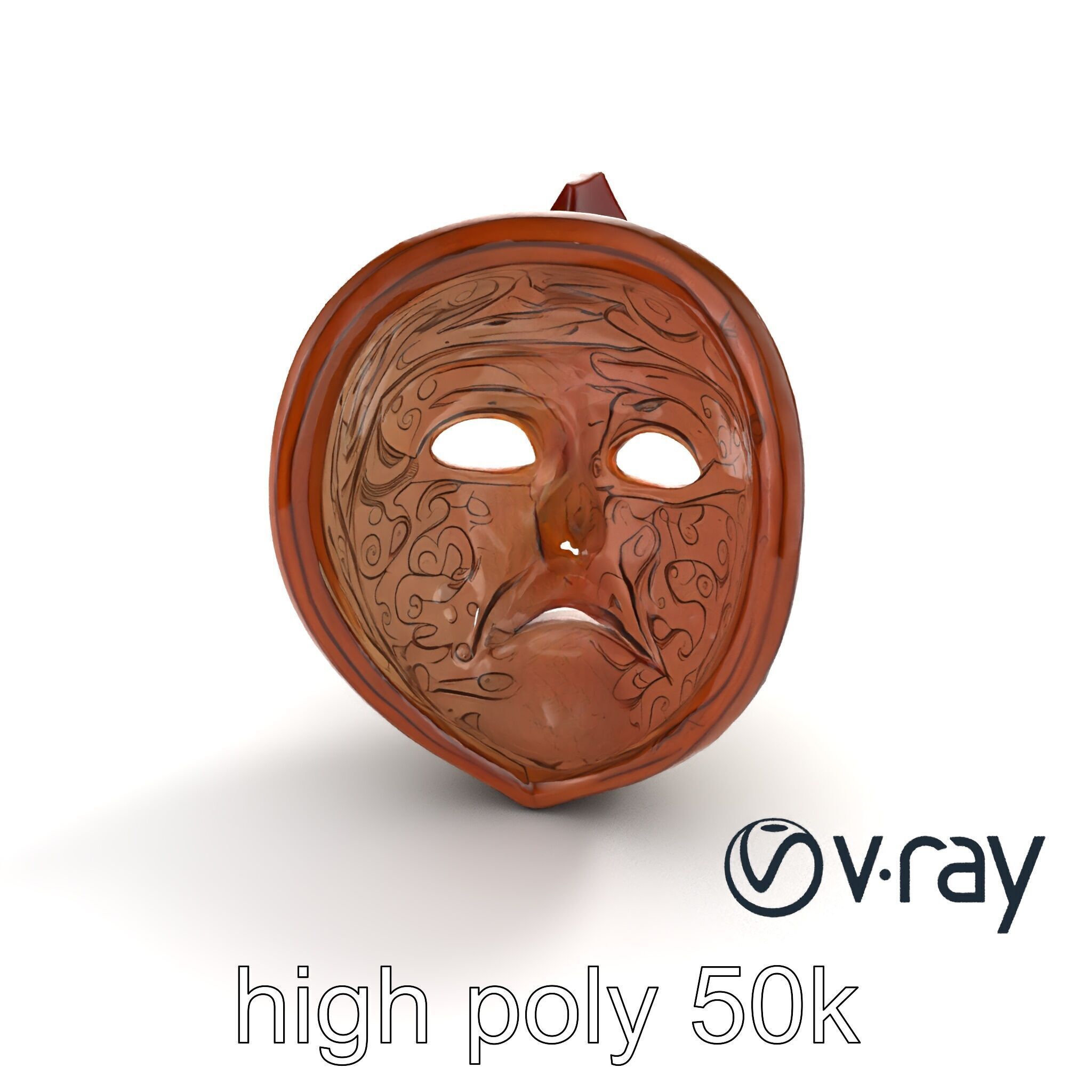 Ceremonial Mask Ancient Ritual model pack Low-poly 3D model_25