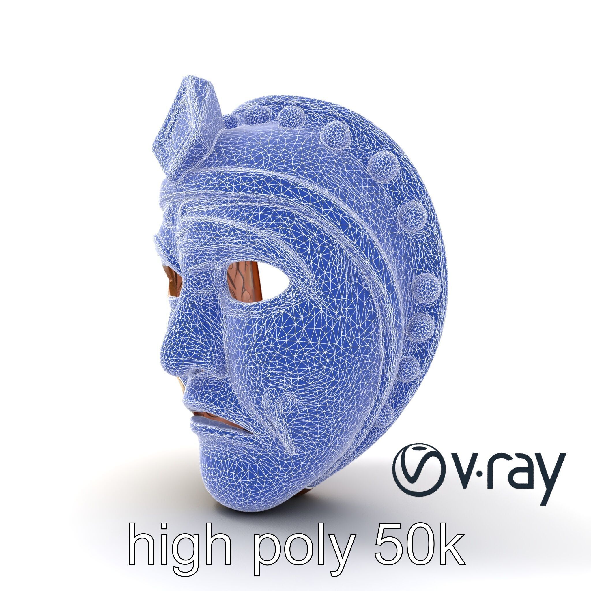 Ceremonial Mask Ancient Ritual model pack Low-poly 3D model_30