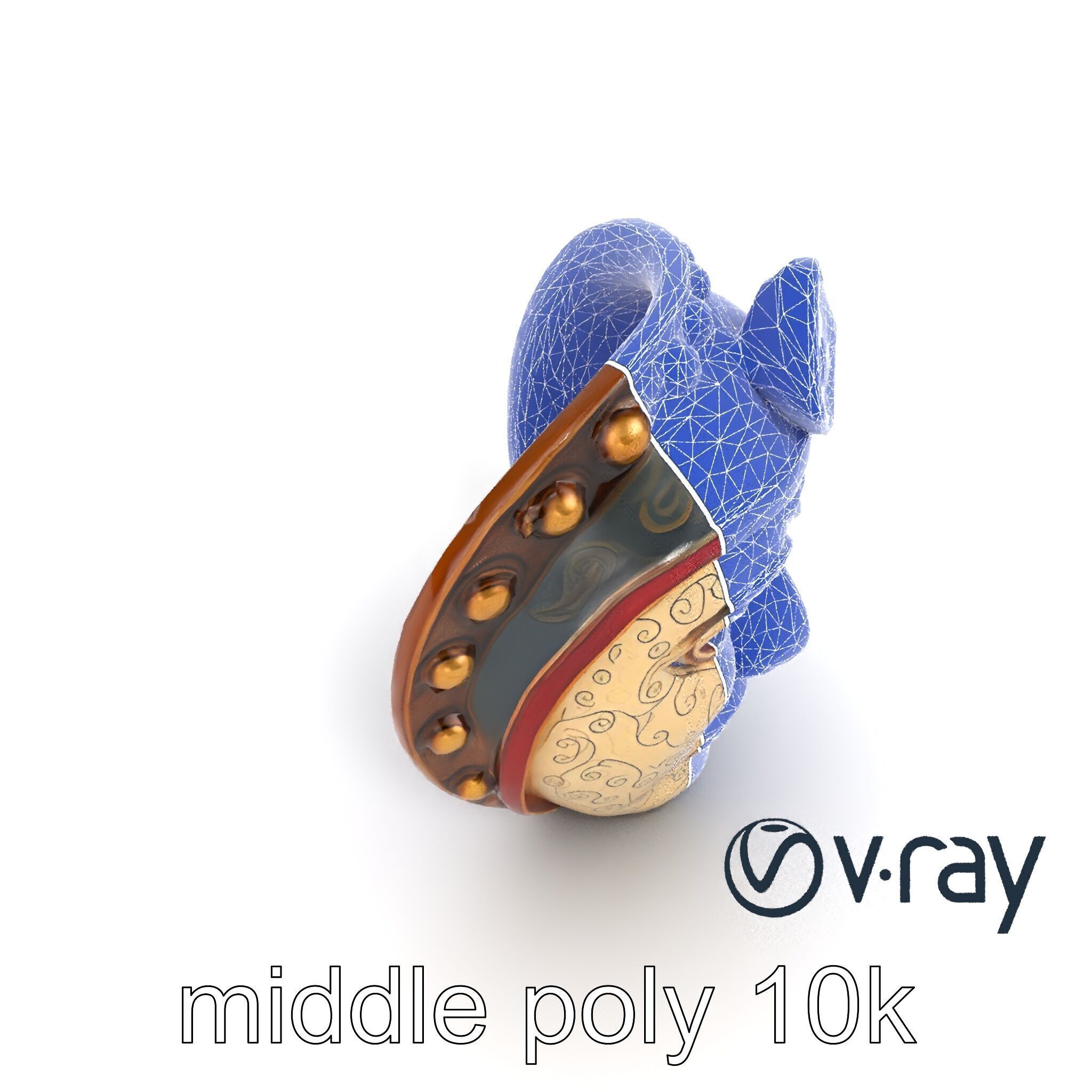 Ceremonial Mask Ancient Ritual model pack Low-poly 3D model_29