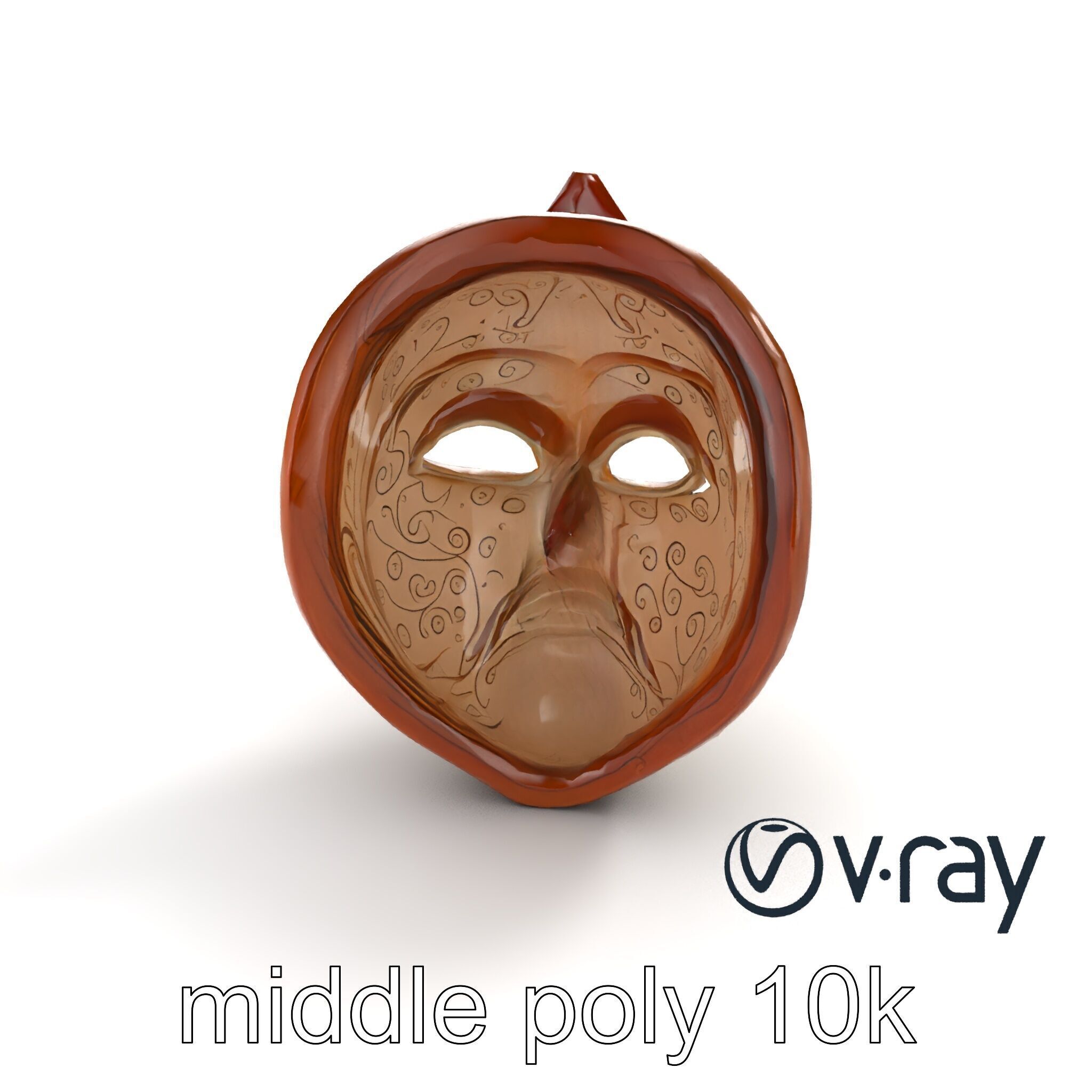 Ceremonial Mask Ancient Ritual model pack Low-poly 3D model_7