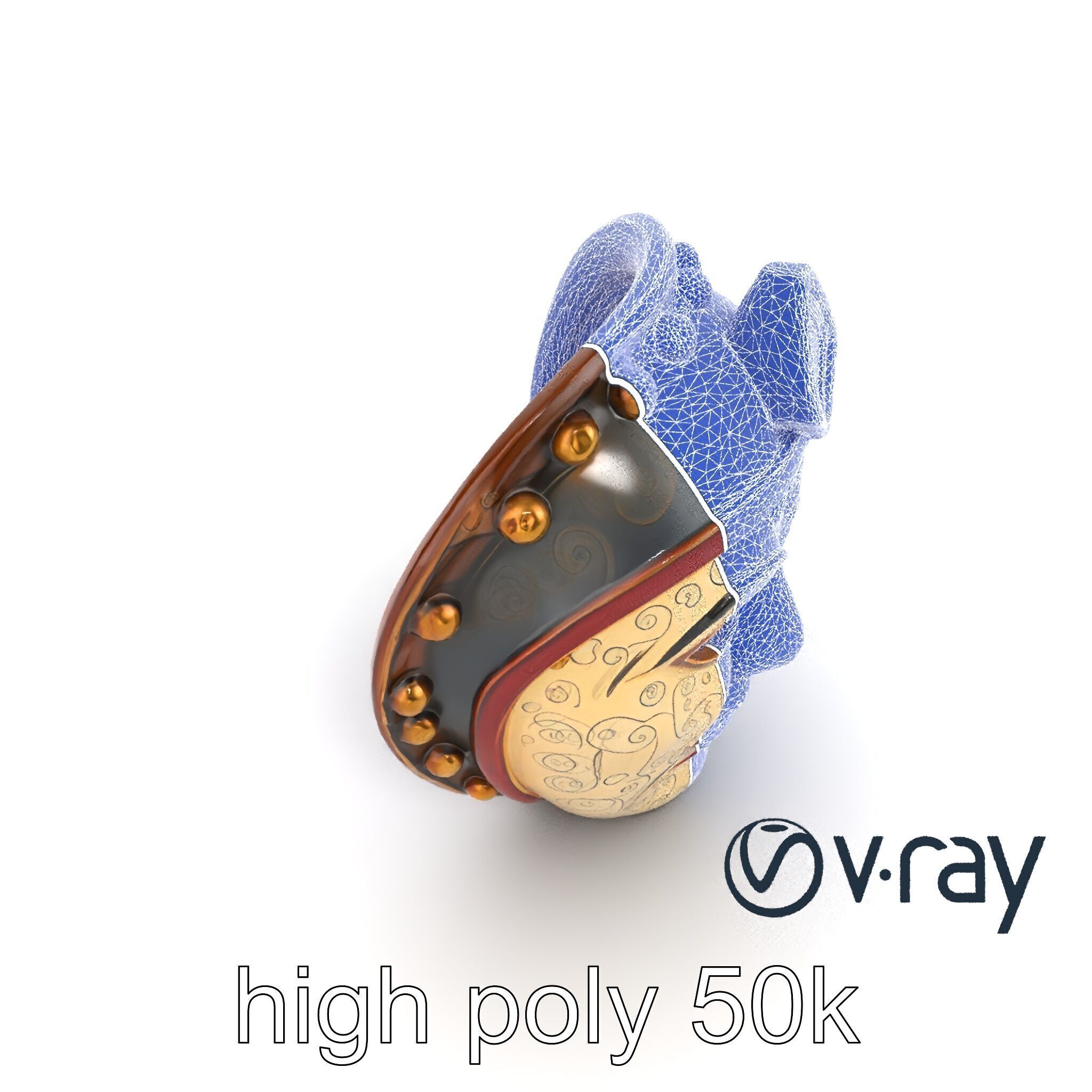 Ceremonial Mask Ancient Ritual model pack Low-poly 3D model_17