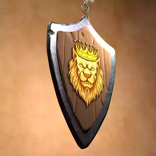 Medieval Hanging Sign - Low Poly Wood Plank