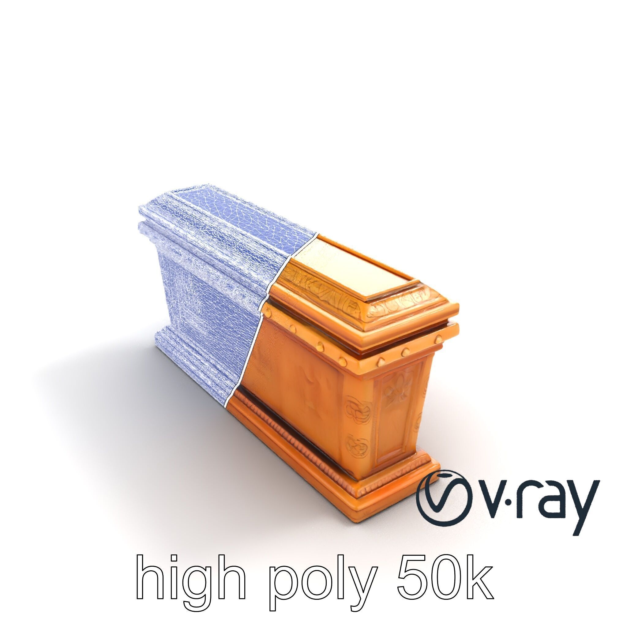 Ancient Egyptian Sarcophagus Sculpture model pack Low-poly 3D model_30