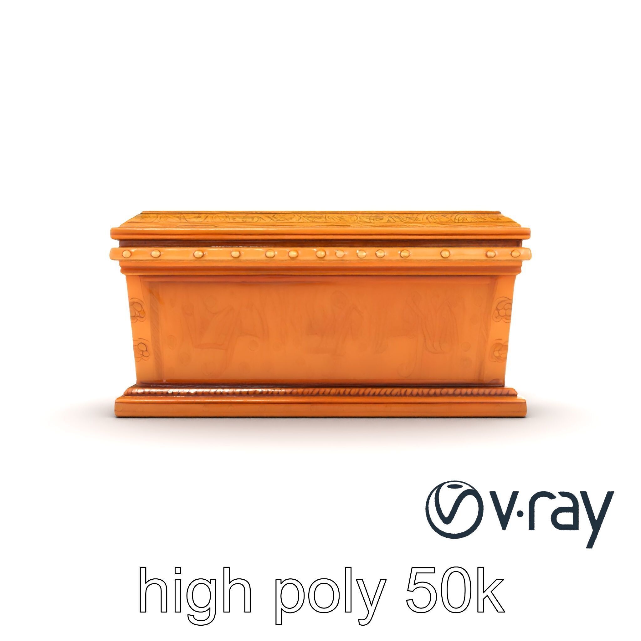 Ancient Egyptian Sarcophagus Sculpture model pack Low-poly 3D model_19