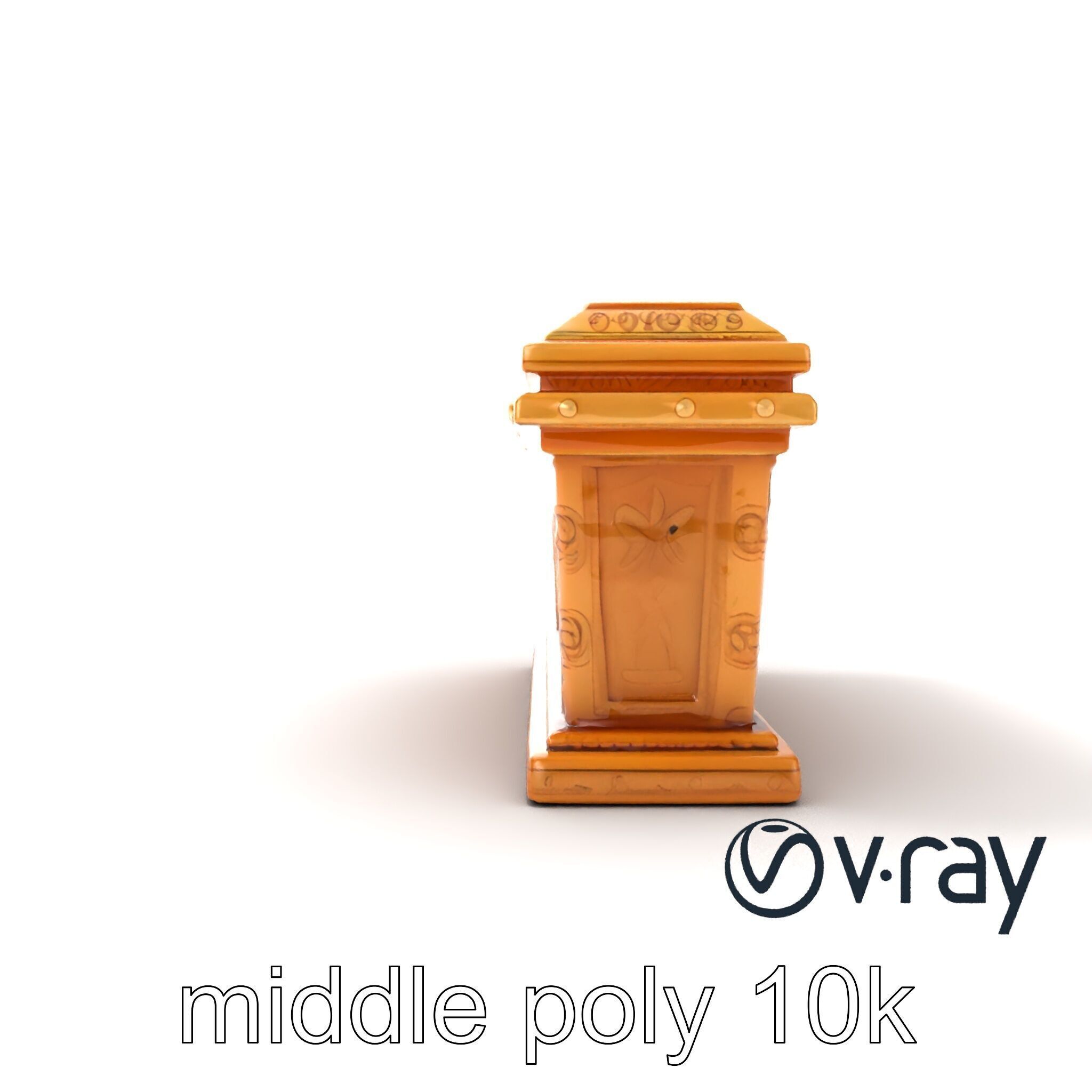 Ancient Egyptian Sarcophagus Sculpture model pack Low-poly 3D model_15