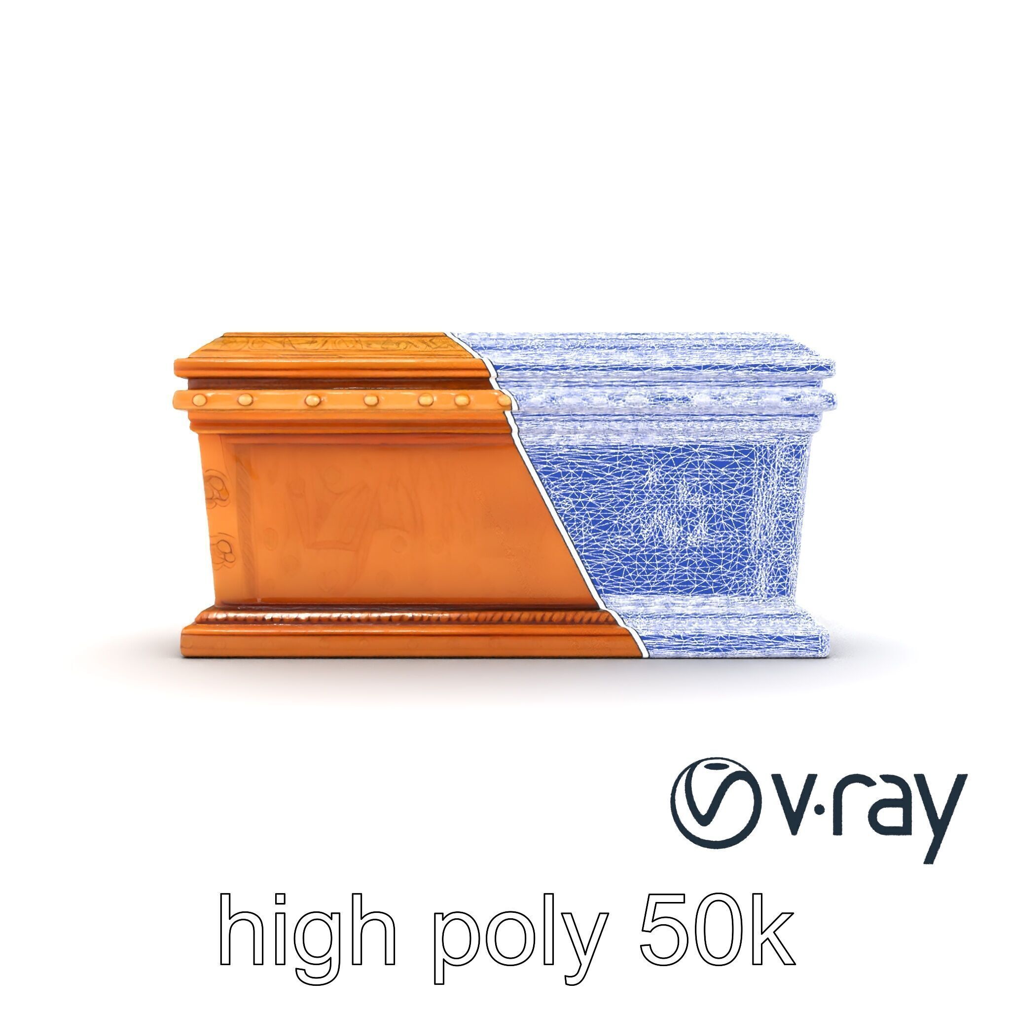 Ancient Egyptian Sarcophagus Sculpture model pack Low-poly 3D model_21