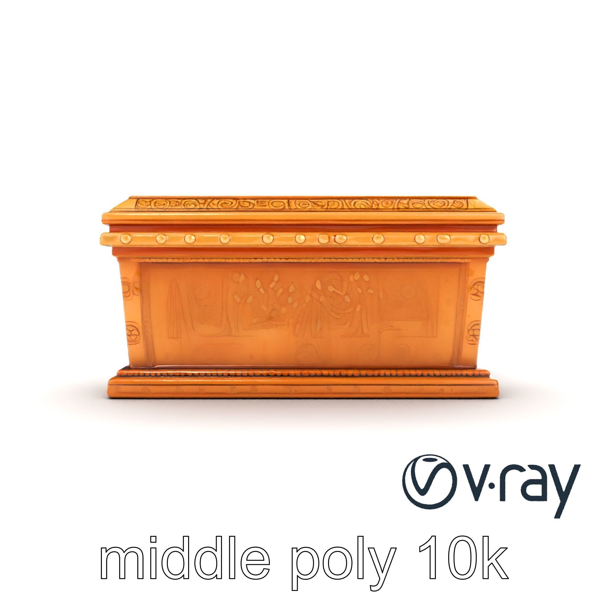 Ancient Egyptian Sarcophagus Sculpture model pack Low-poly 3D model_24