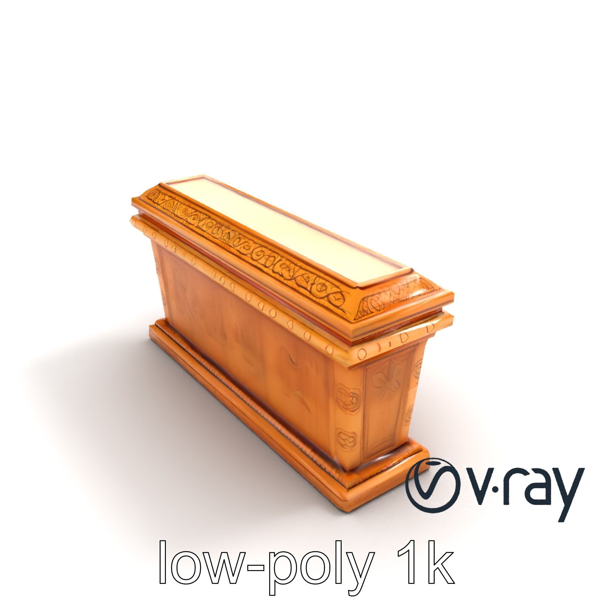 Ancient Egyptian Sarcophagus Sculpture model pack Low-poly 3D model_5