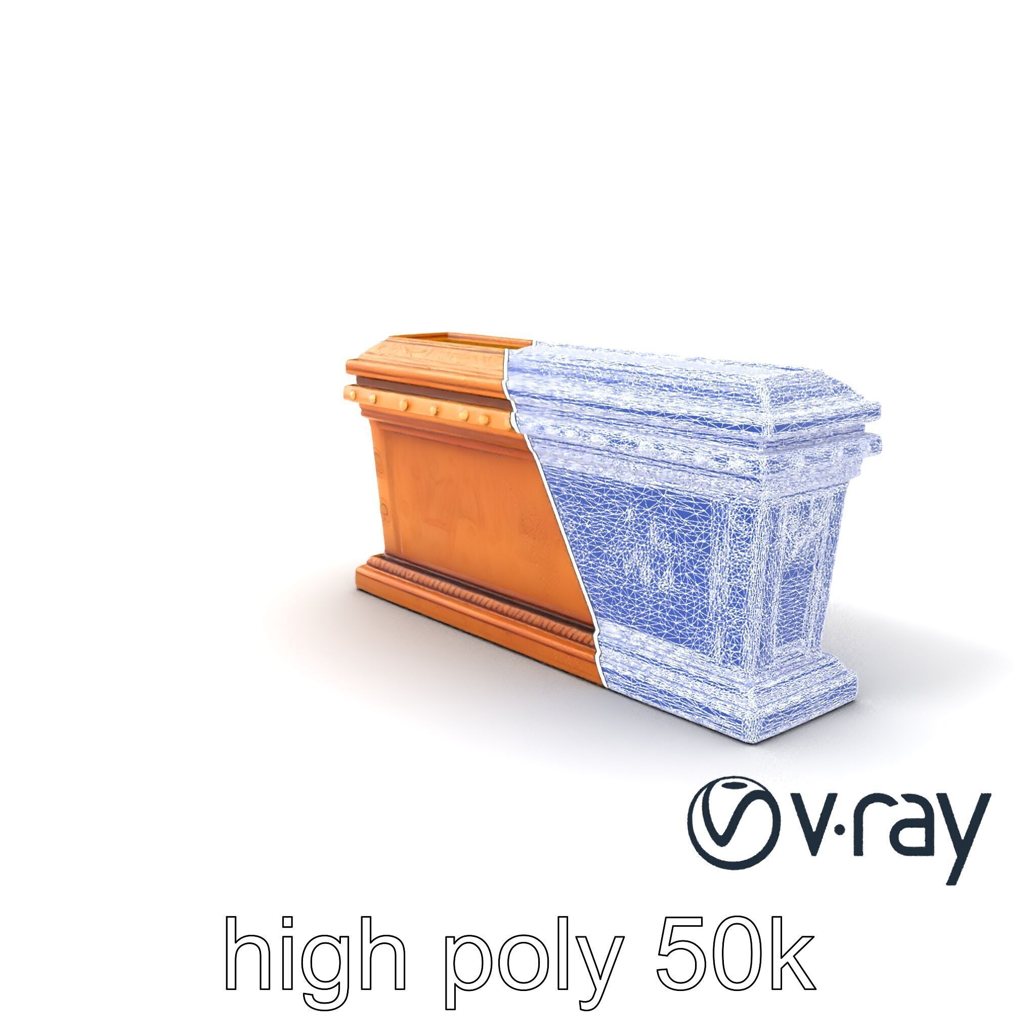 Ancient Egyptian Sarcophagus Sculpture model pack Low-poly 3D model_9