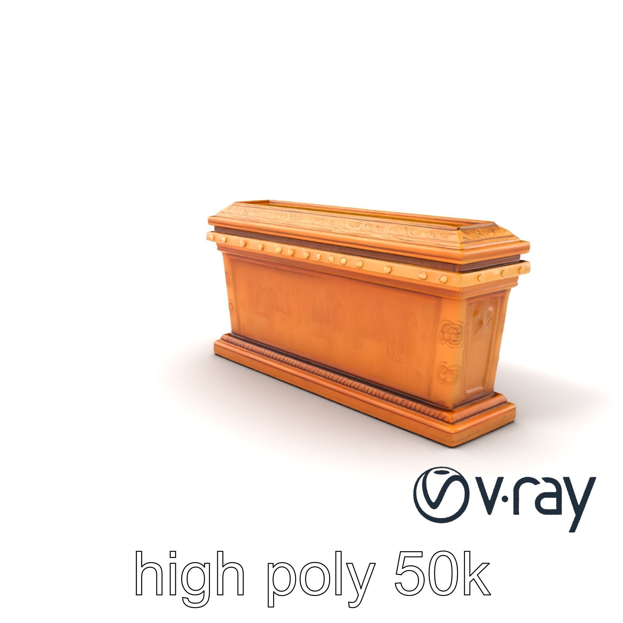 Ancient Egyptian Sarcophagus Sculpture model pack Low-poly 3D model_6