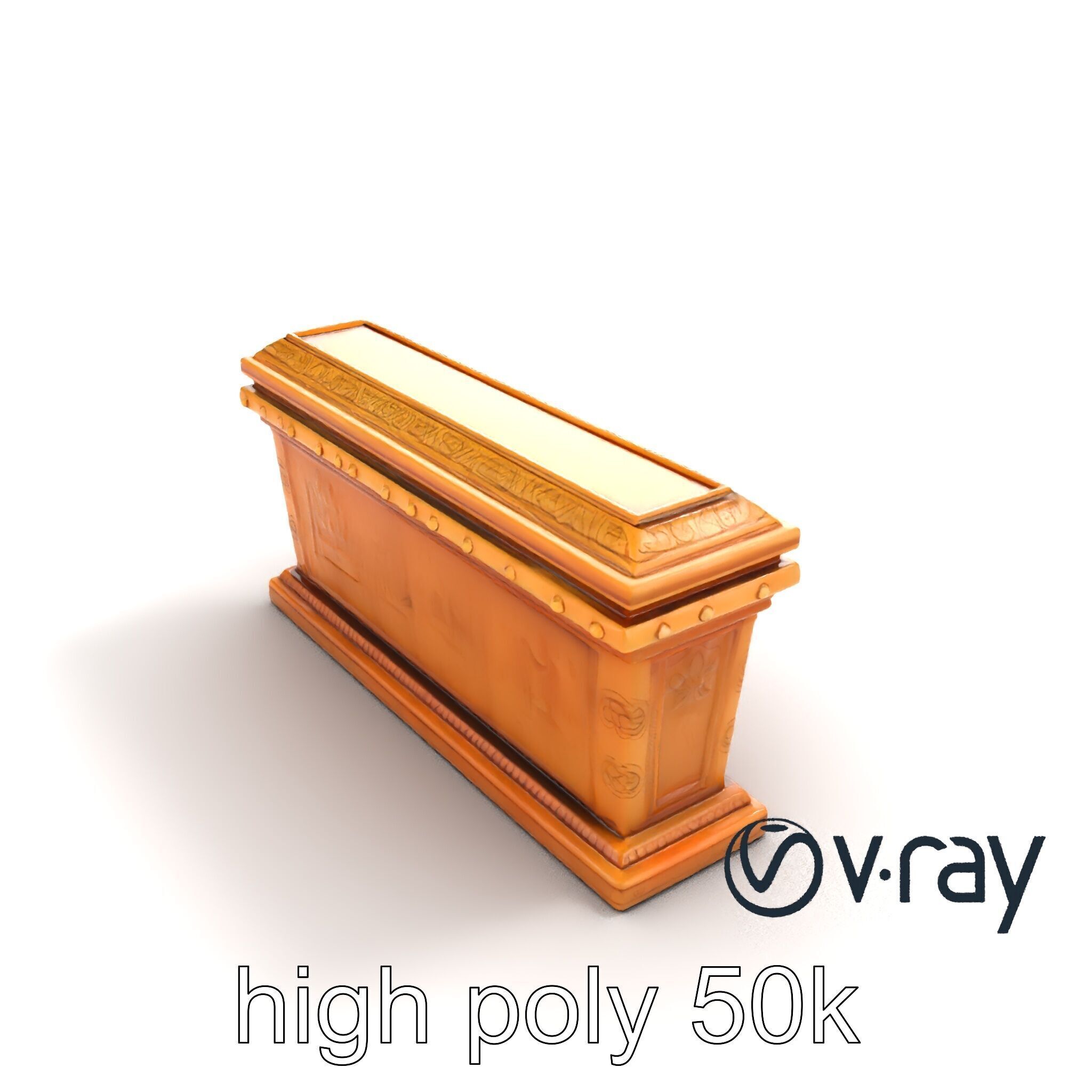 Ancient Egyptian Sarcophagus Sculpture model pack Low-poly 3D model_12