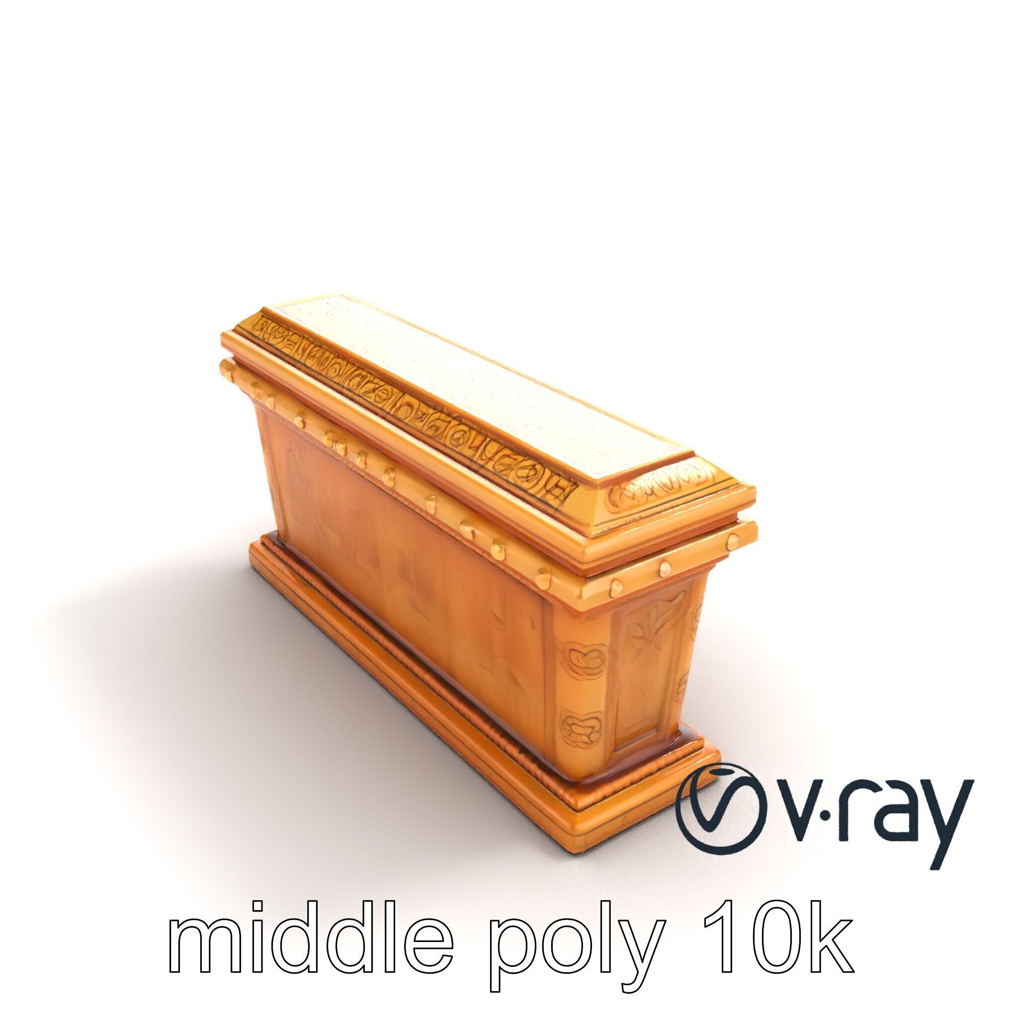 Ancient Egyptian Sarcophagus Sculpture model pack Low-poly 3D model_7