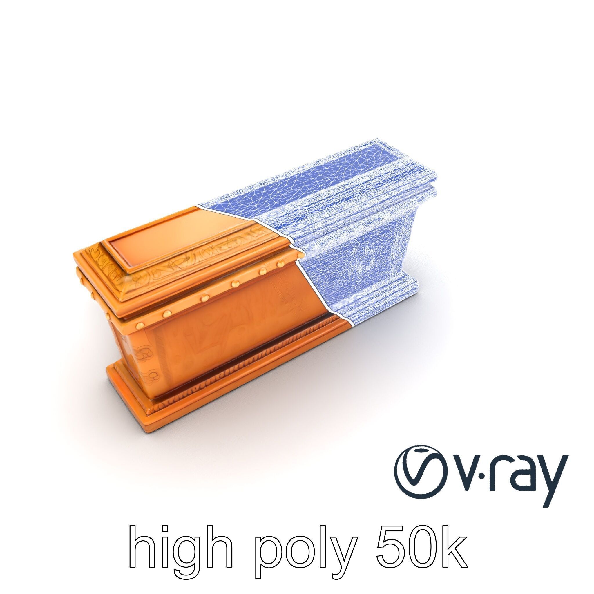 Ancient Egyptian Sarcophagus Sculpture model pack Low-poly 3D model_26