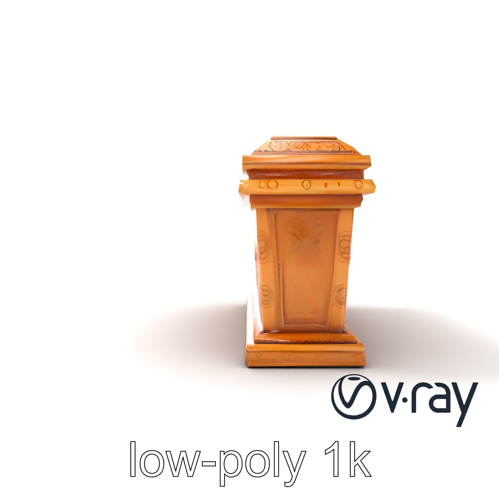 Ancient Egyptian Sarcophagus Sculpture model pack Low-poly 3D model_17