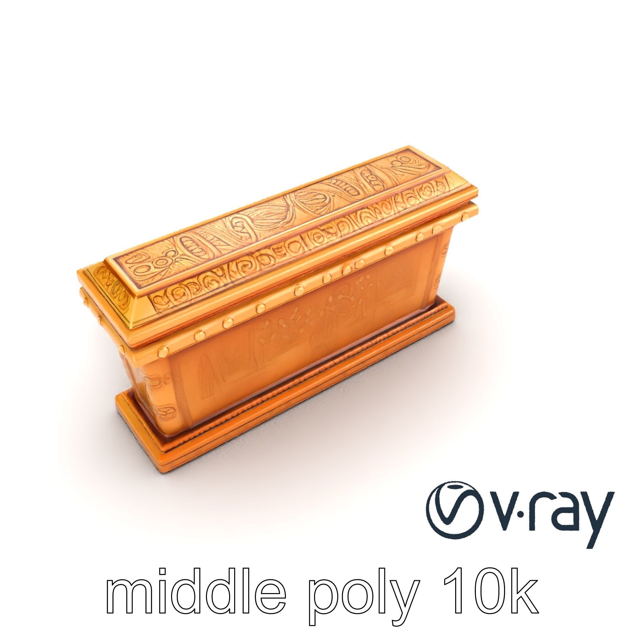 Ancient Egyptian Sarcophagus Sculpture model pack Low-poly 3D model_13