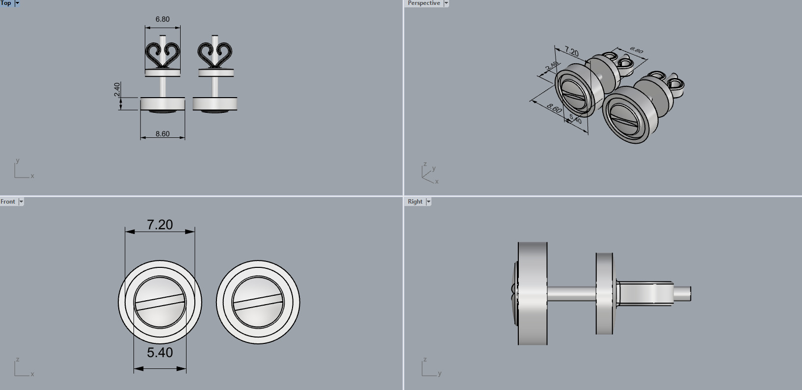 Earrings 40056 3D print model_4