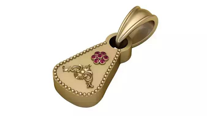 LUXURY FLOWER PENDANT 3D PRINTABNBLE MODEL 