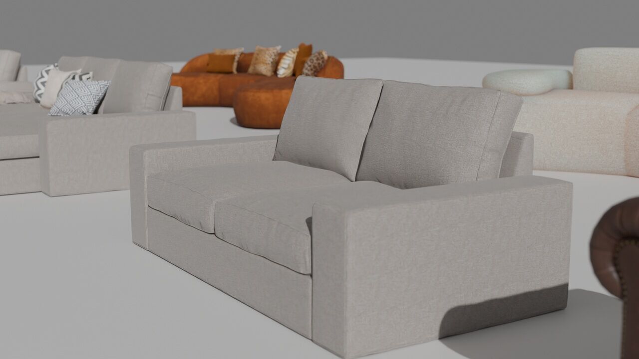 Sofas  Armchairs and chairs PACK Low-poly 3D model_3