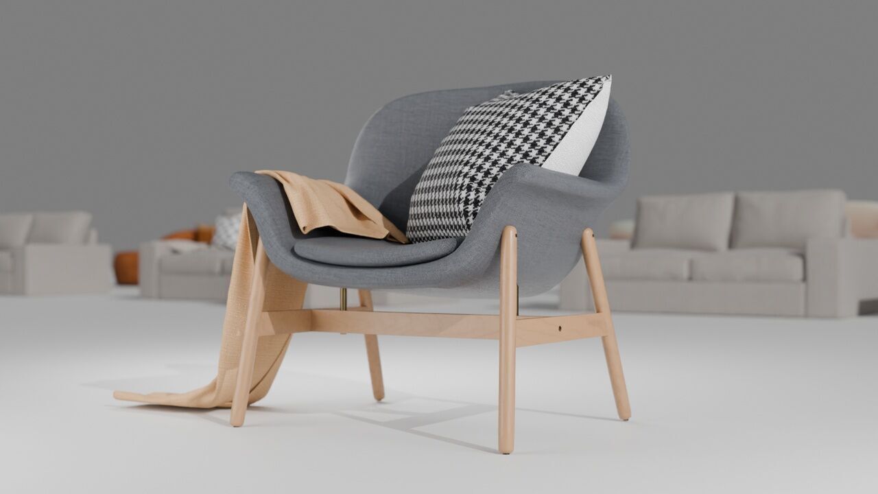 Sofas  Armchairs and chairs PACK Low-poly 3D model_17