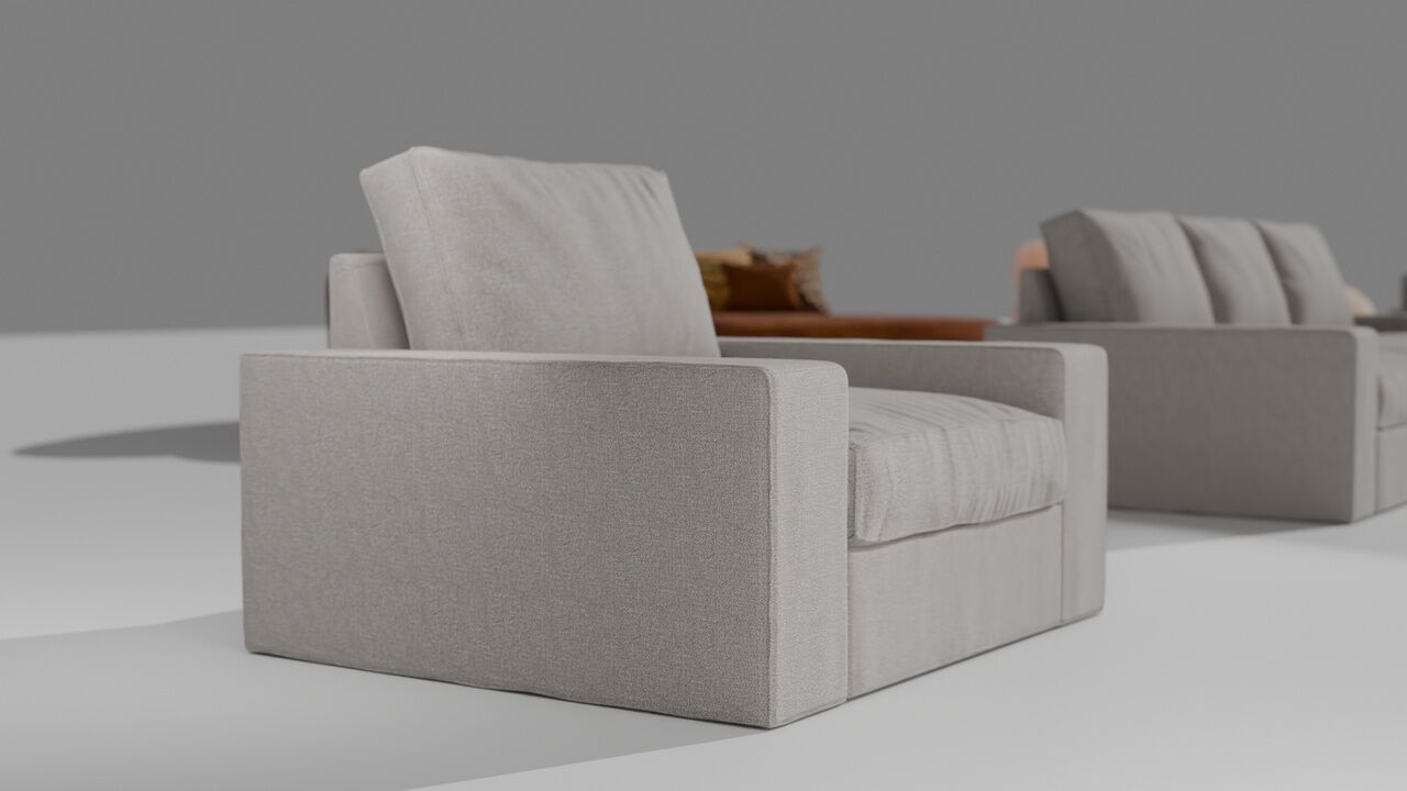 Sofas  Armchairs and chairs PACK Low-poly 3D model_2